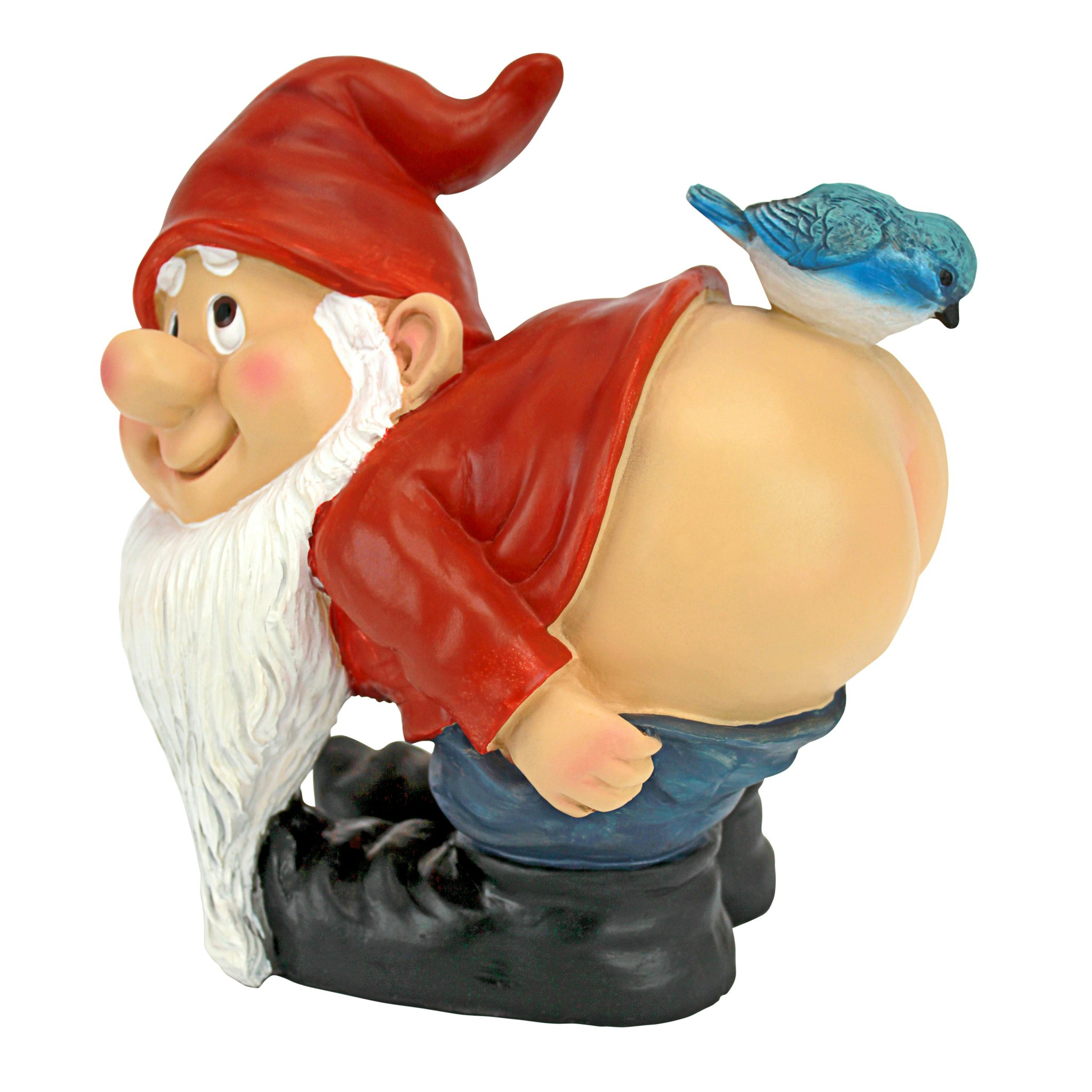 Toscano Loonie Moonie Bare Buttocks Garden Gnome Statue - Medium