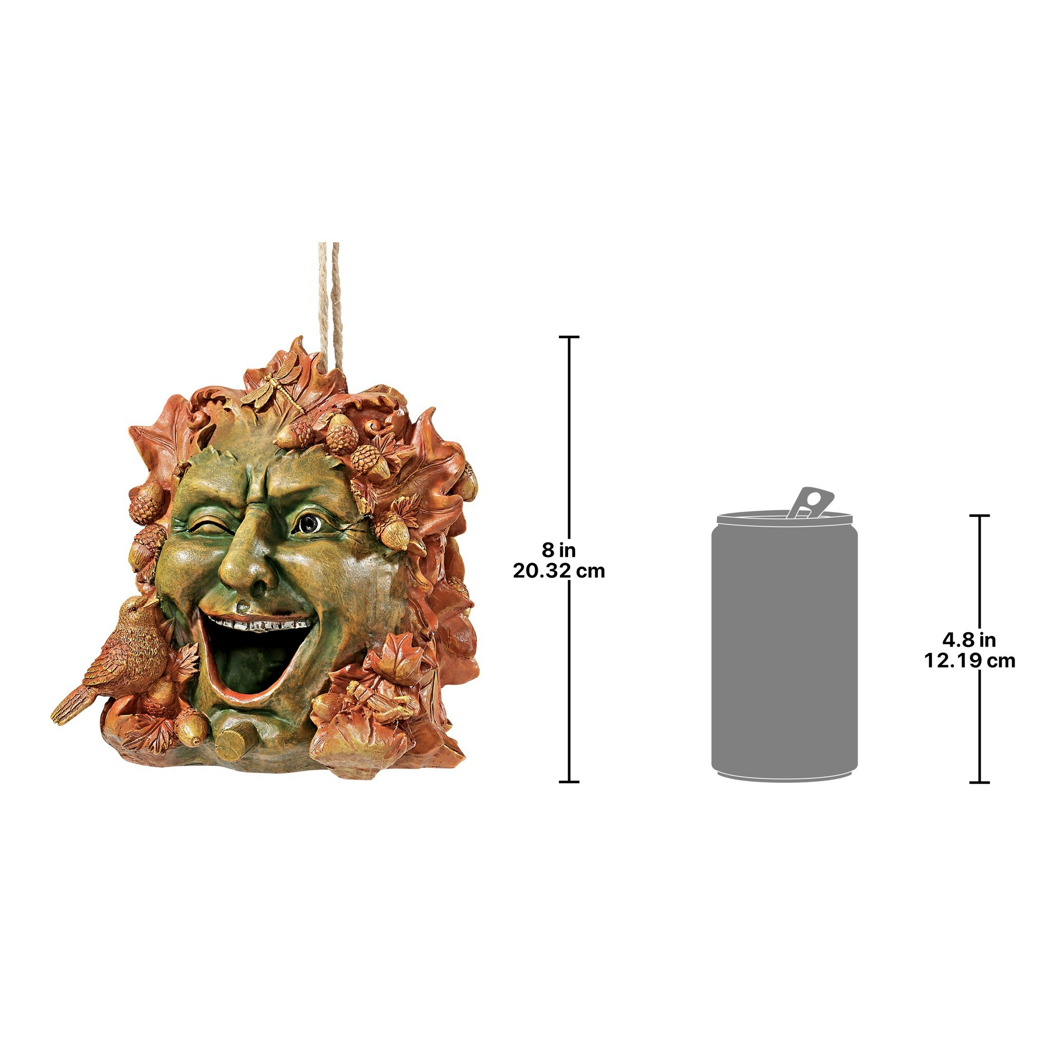 Toscano - Laughing Greenman Sculptural Hanging Bird House