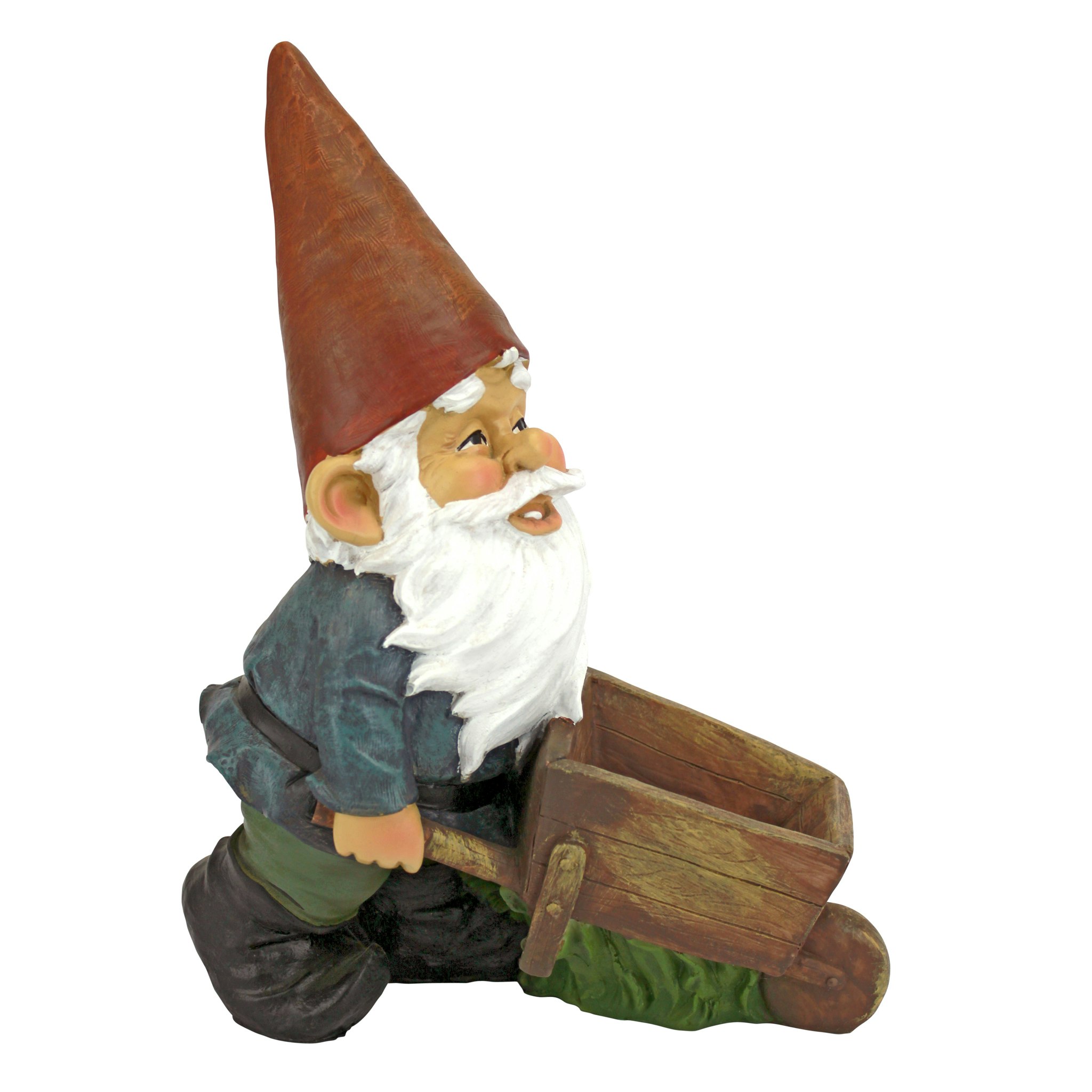 Toscano - Wheelbarrow Willie Garden Gnome Statue