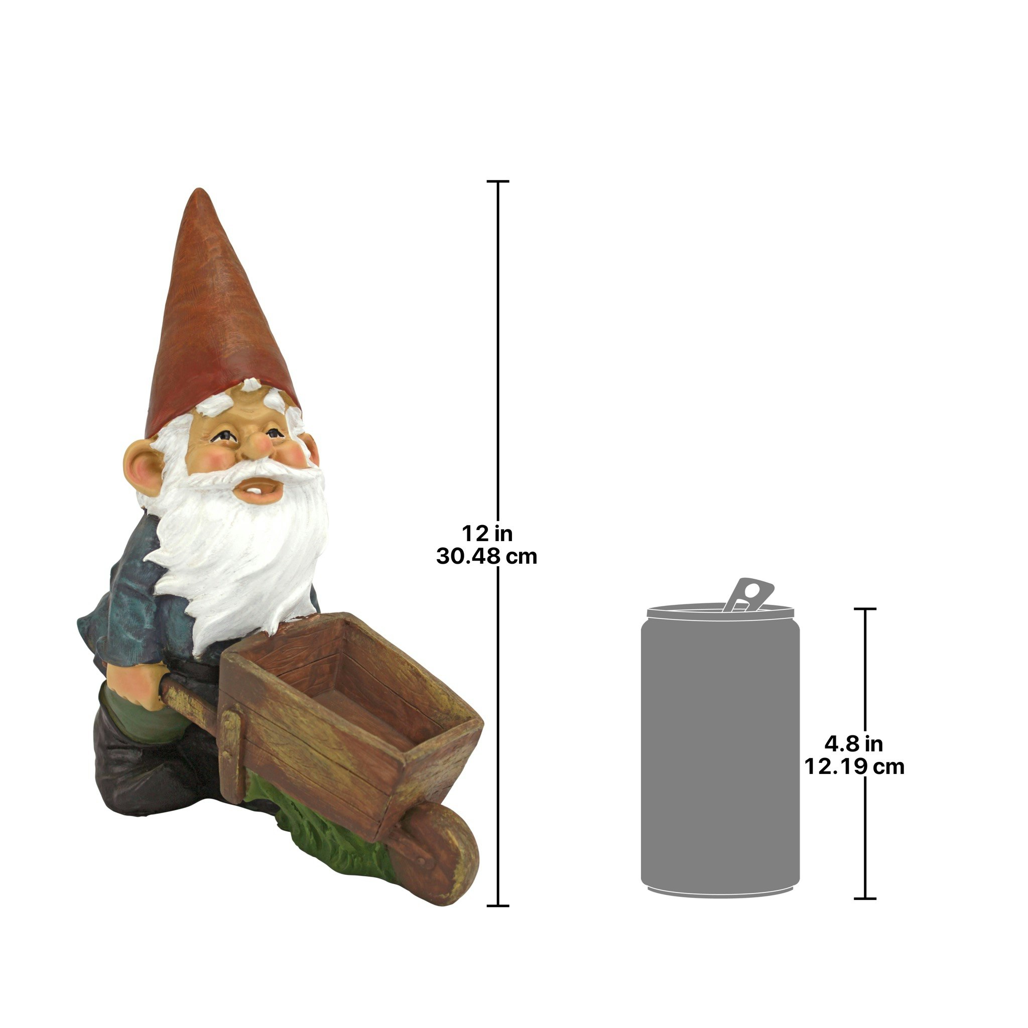 Toscano - Wheelbarrow Willie Garden Gnome Statue