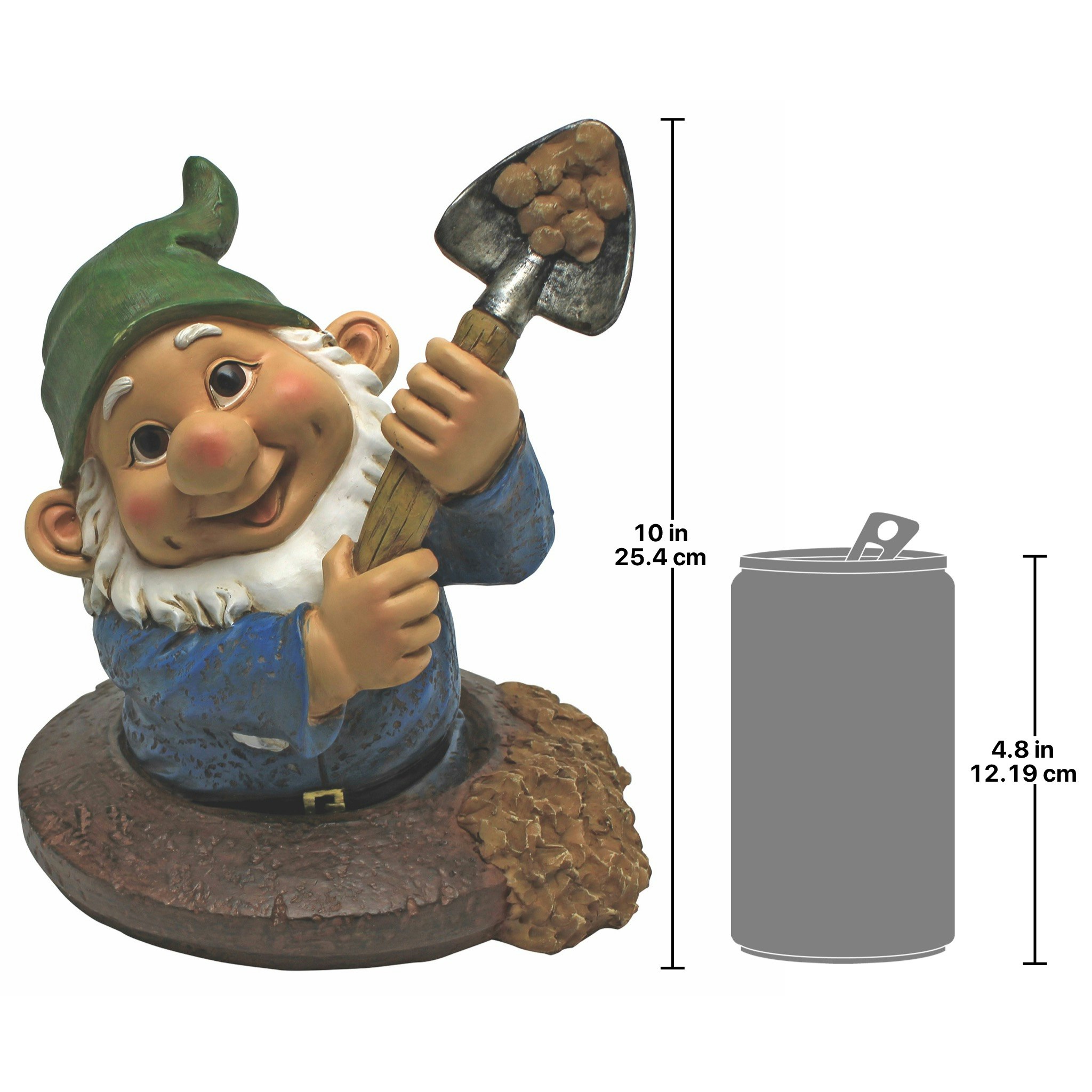 Toscano - Shoveling Samthe Garden Gnome Statue