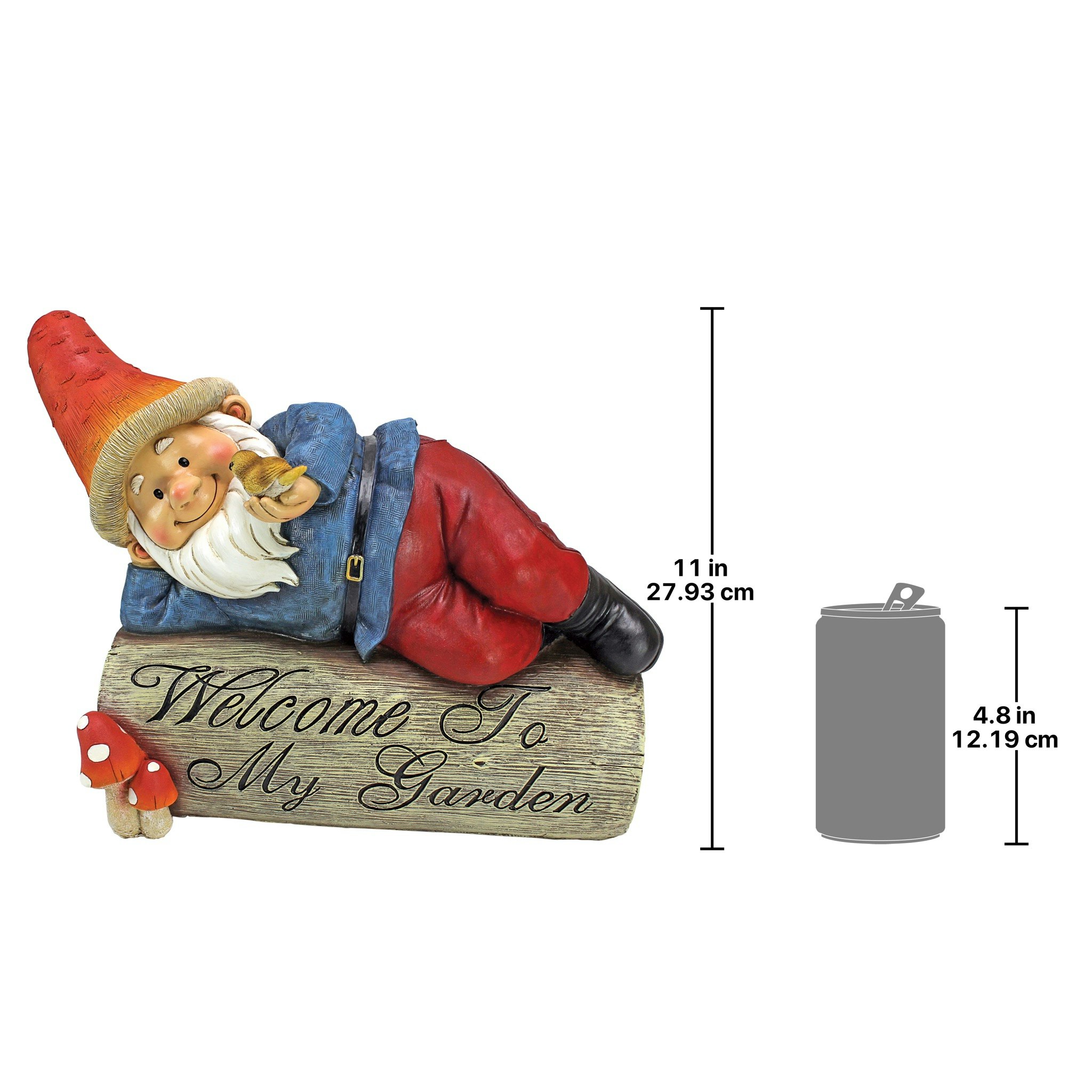 Toscano - Gideonthe Garden Gnome Welcome Sign Statue