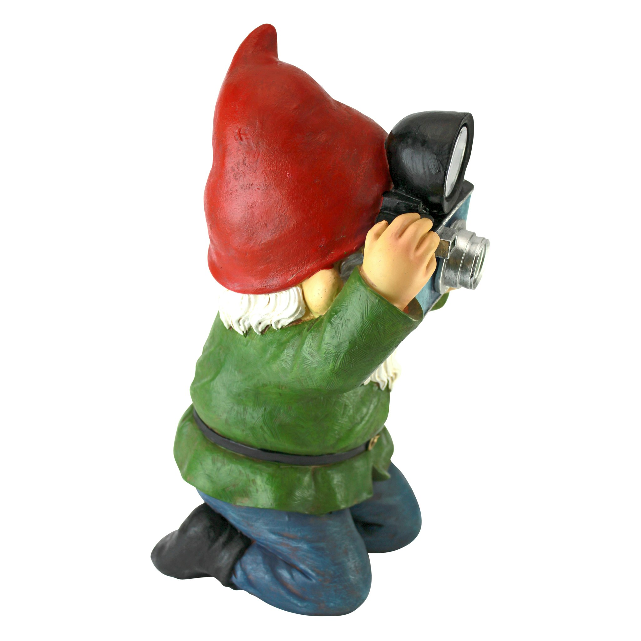 Toscano - Smile For Me Solar Garden Gnome Statue