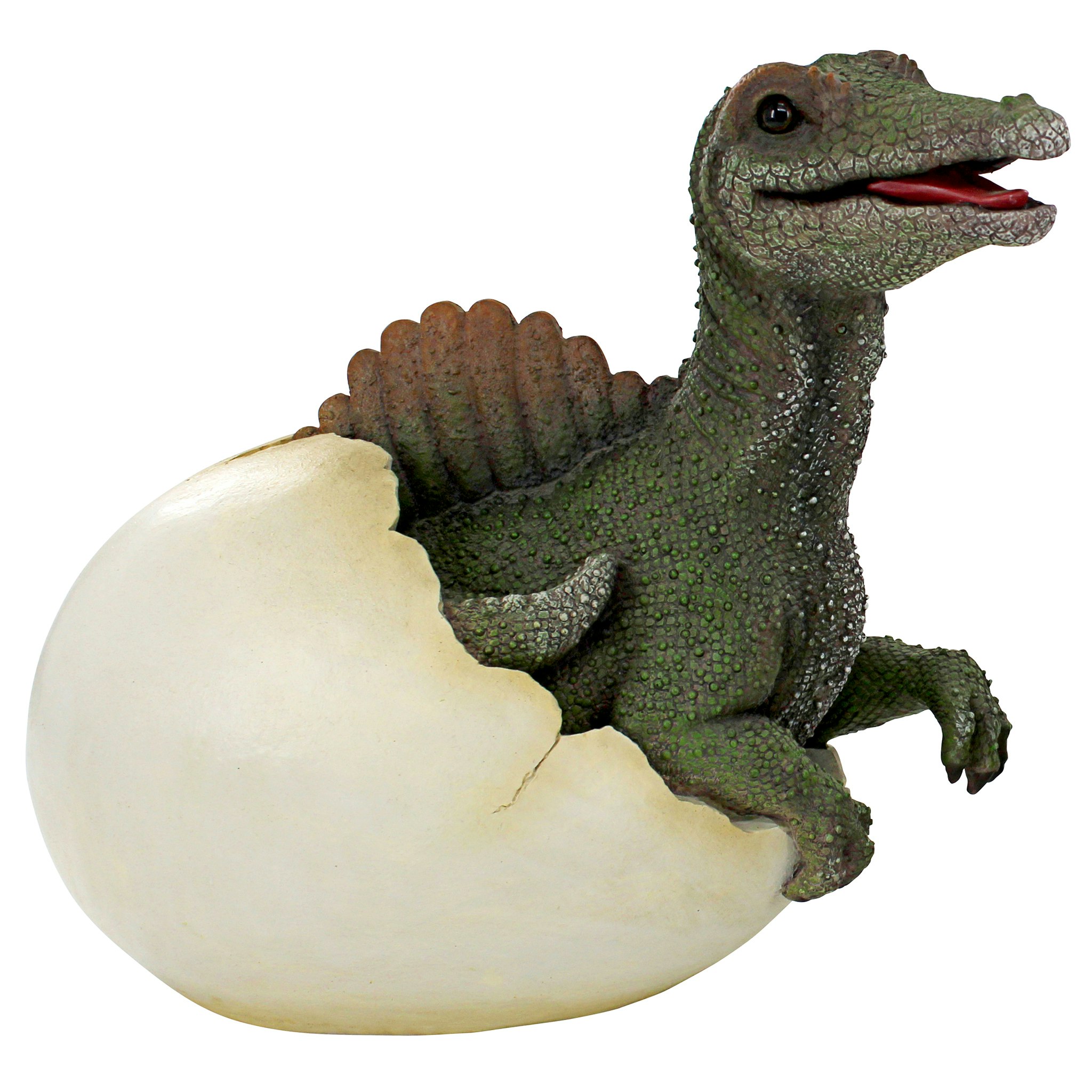 Toscano Prehistoric Spinosaurus Dinosaur Egg Hatchling Garden Statue