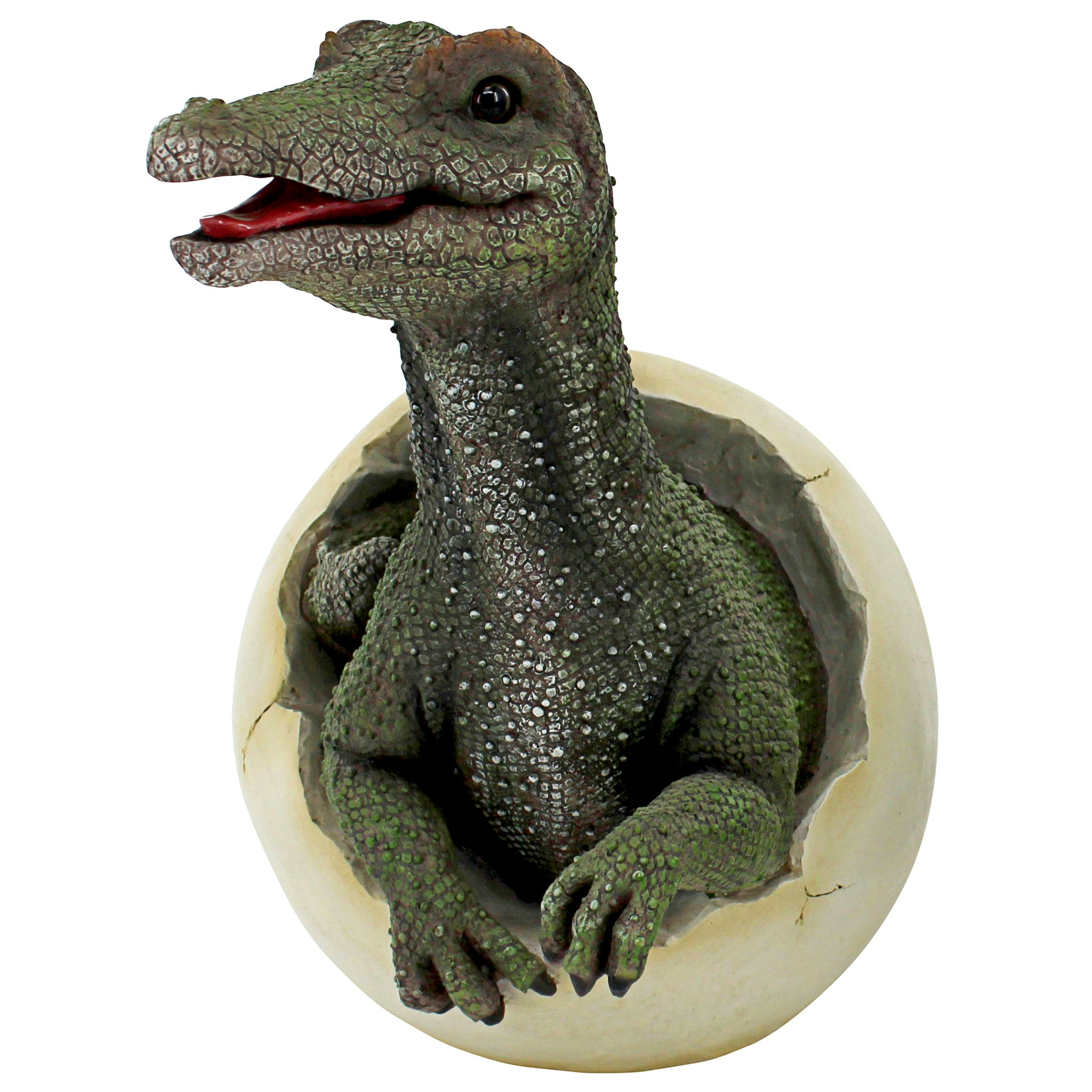 Toscano Prehistoric Spinosaurus Dinosaur Egg Hatchling Garden Statue