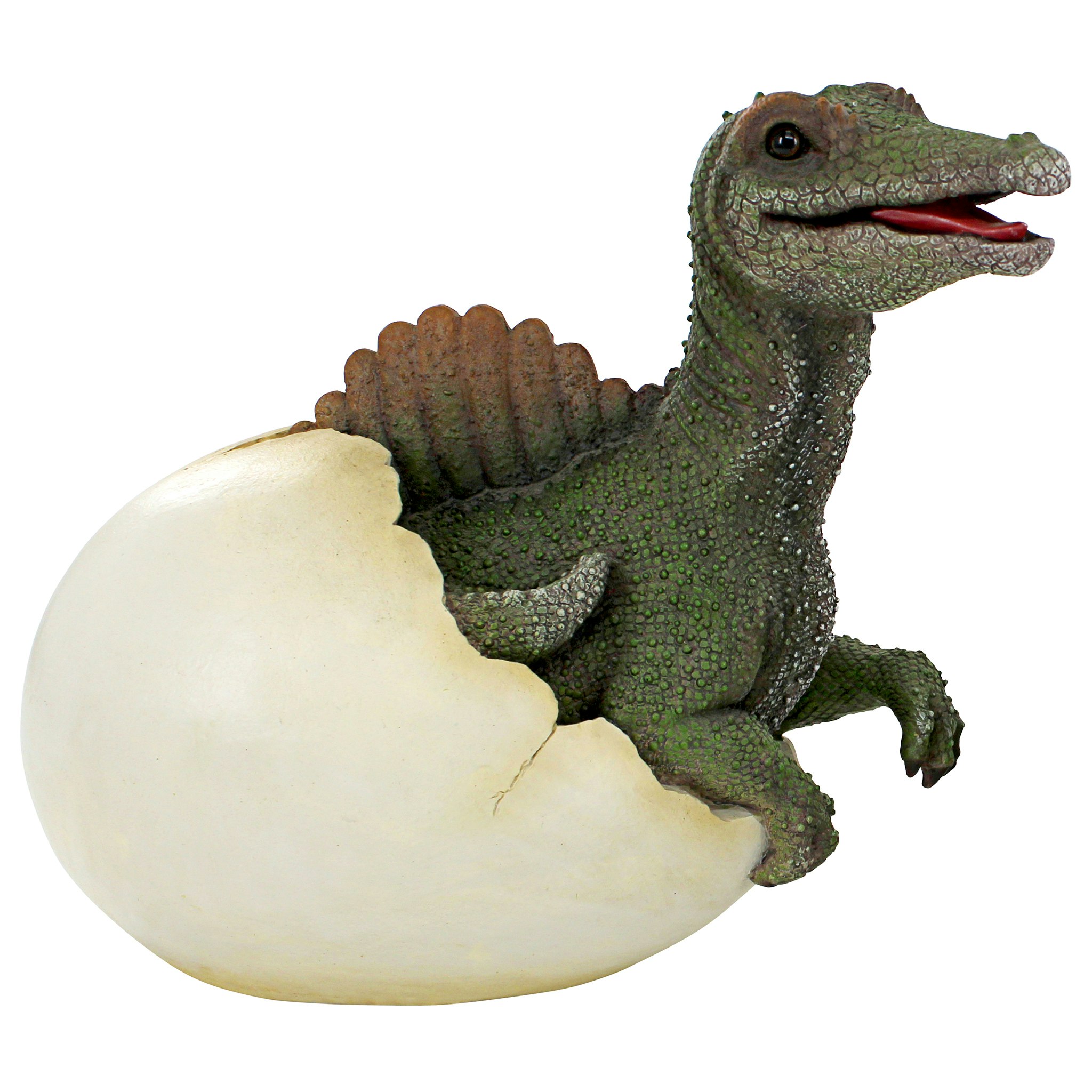 Toscano Prehistoric Spinosaurus Dinosaur Egg Hatchling Garden Statue