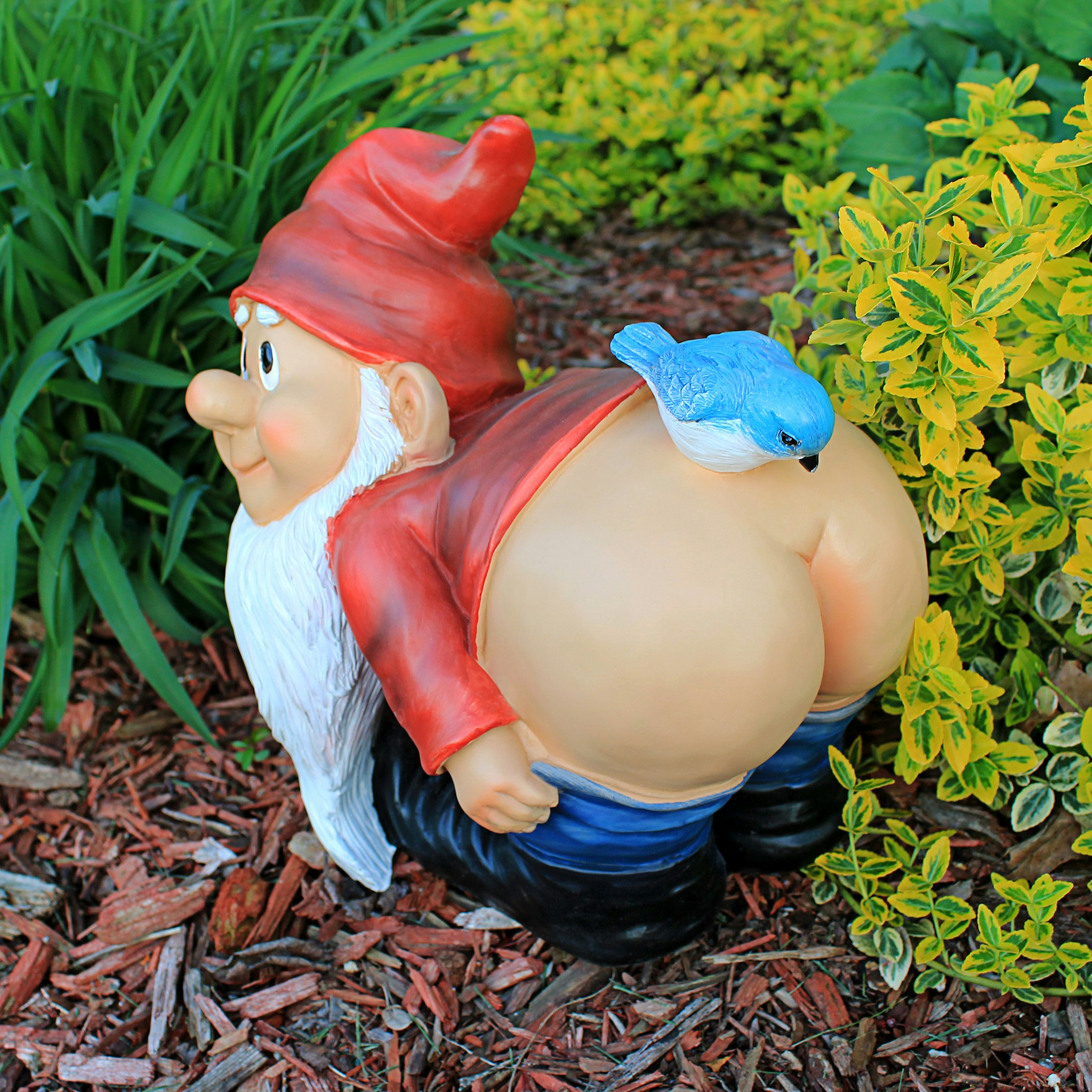 Toscano - Loonie Moonie Bare Buttocks Garden Gnome Statue