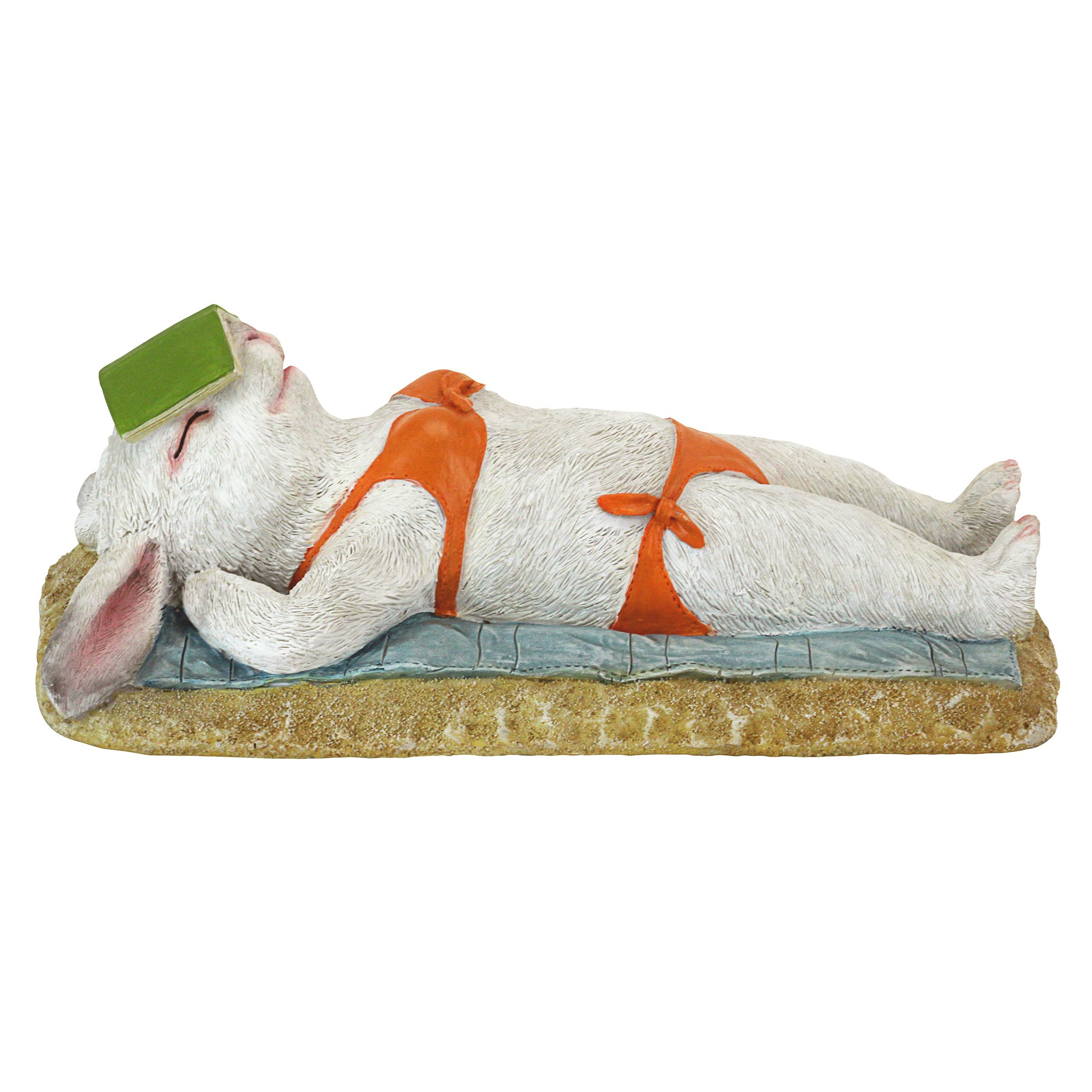 Toscano - Beach Bunny Soaking Up Some Rays Rabbit Garden Statue