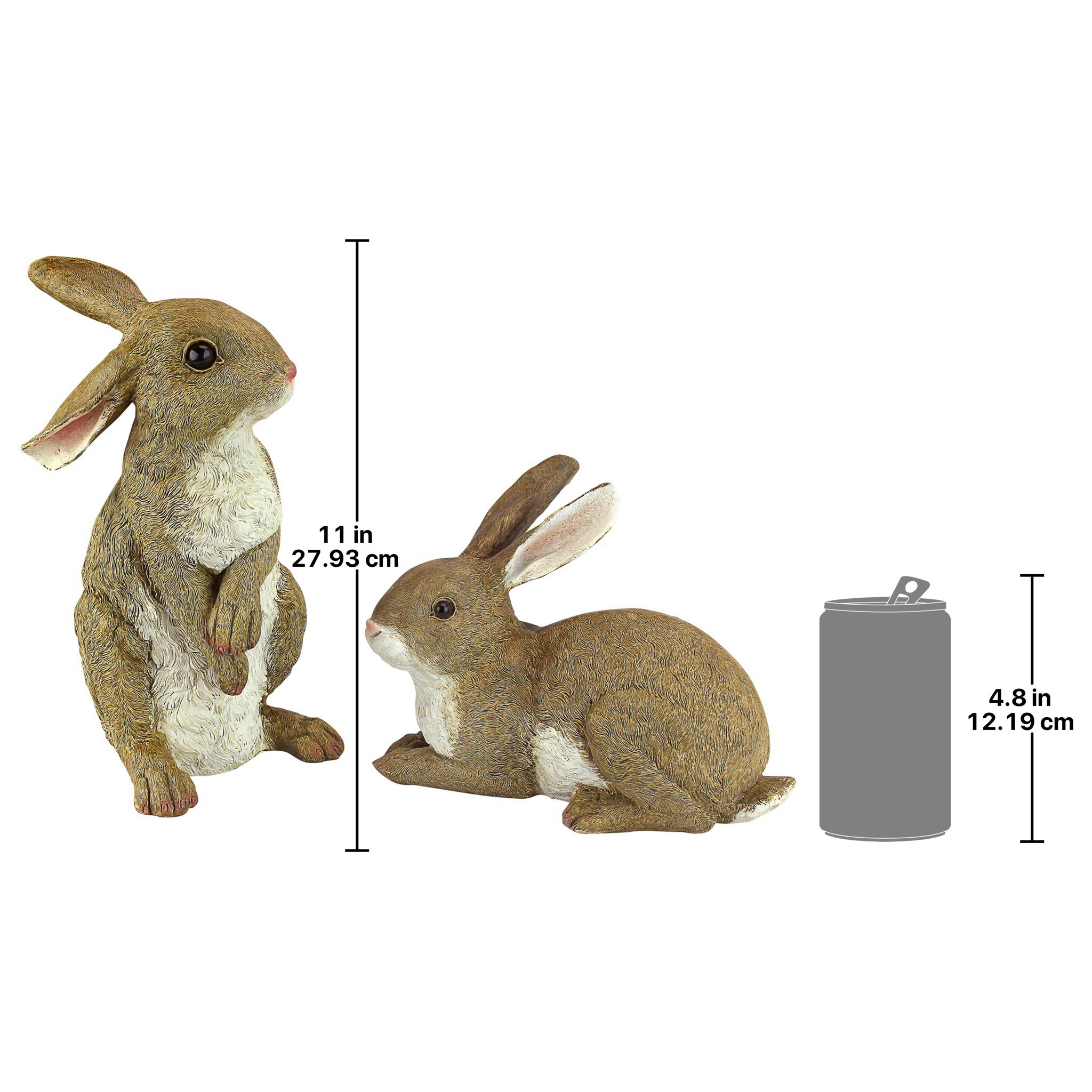 Toscano - Set of 2 Bashful and Hopper Garden Bunnies Collection