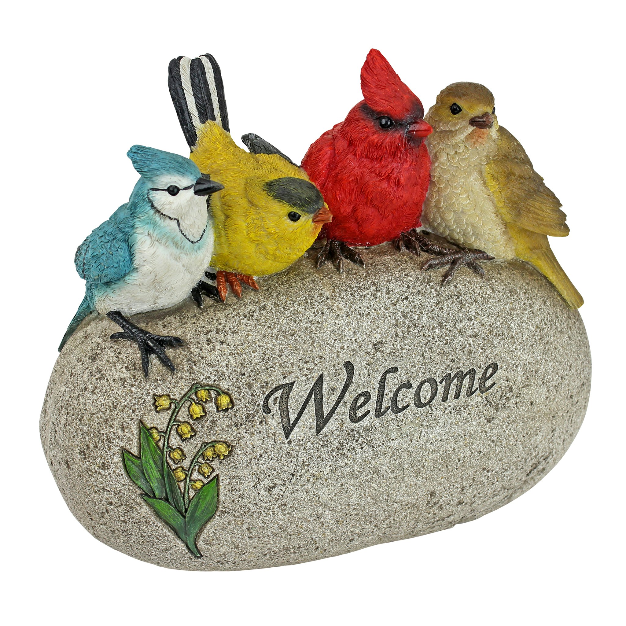 Toscano - Birdy Welcome Sign Garden Statue