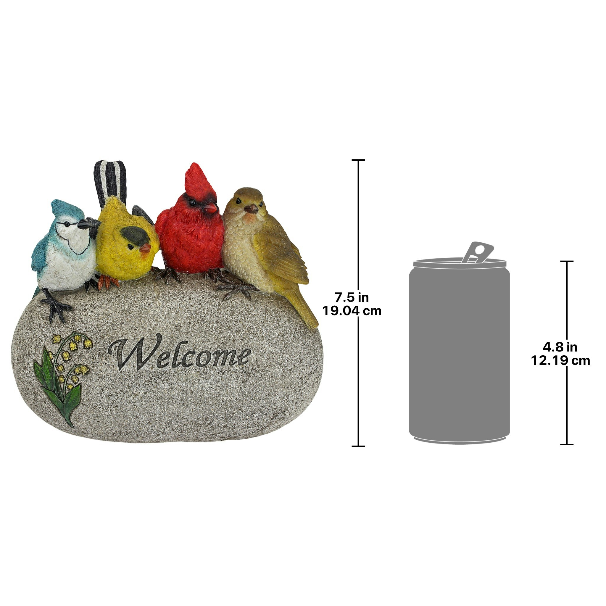 Toscano Birdy Welcome Sign Garden Statue - Medium