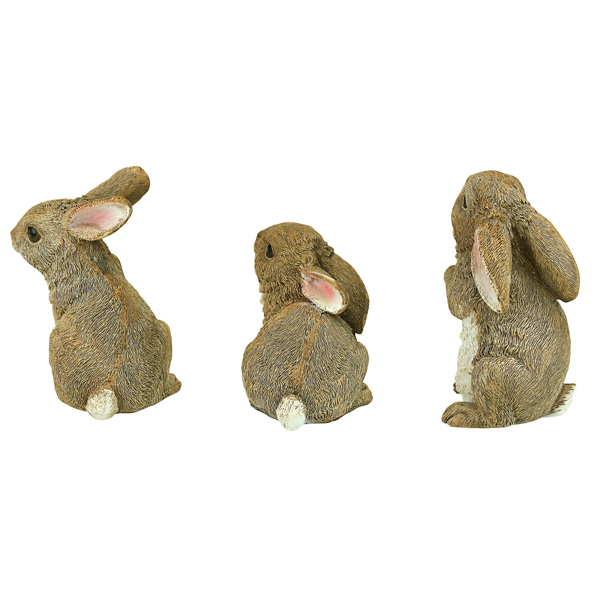 Toscano - Set of 3 The Bunny DenGarden Rabbit Statue