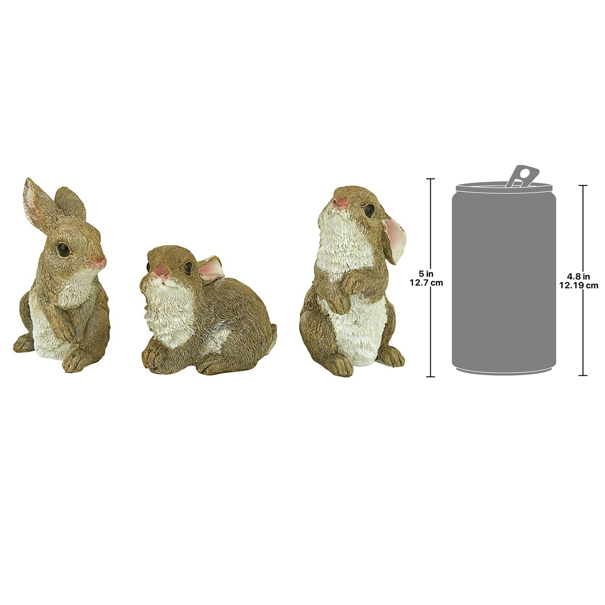 Toscano - Set of 3 The Bunny DenGarden Rabbit Statue