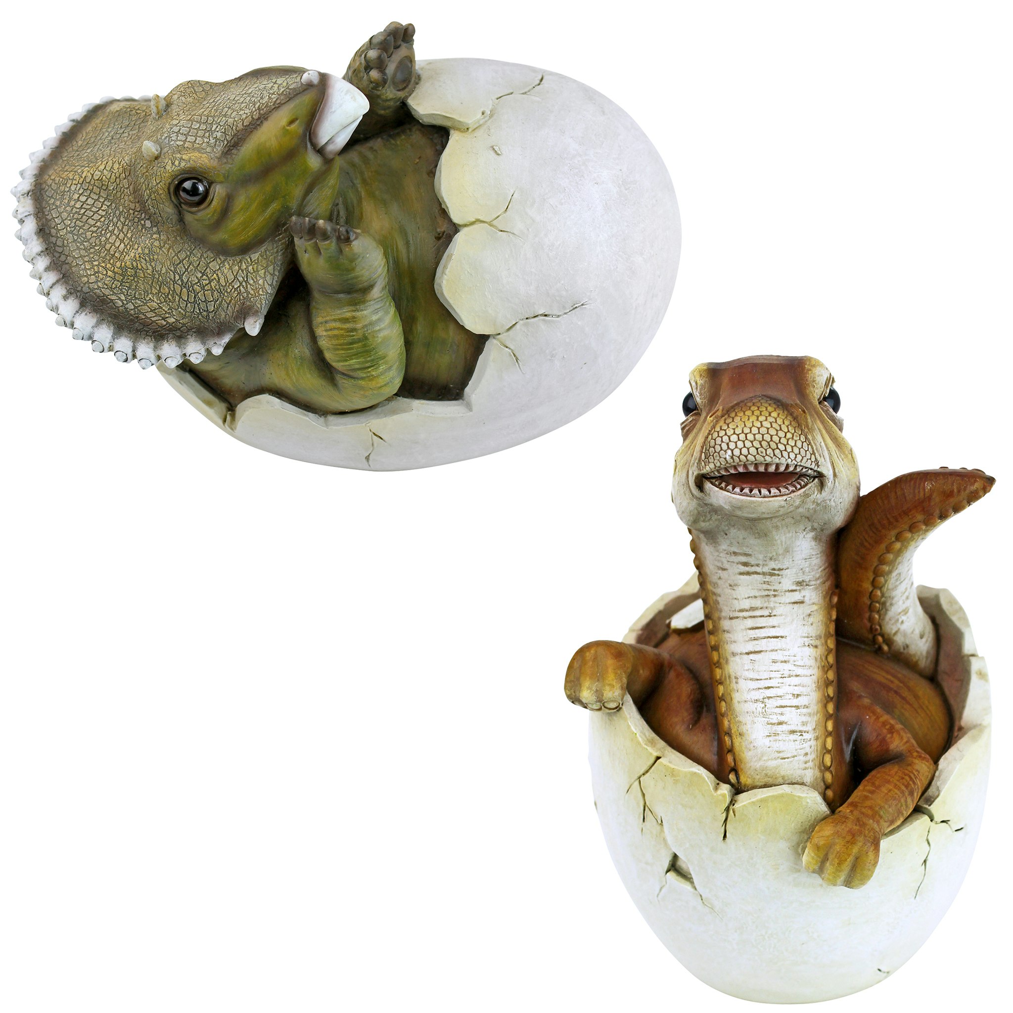 Toscano - Jurassic Dinosaur Egg Hatchling Garden Statues