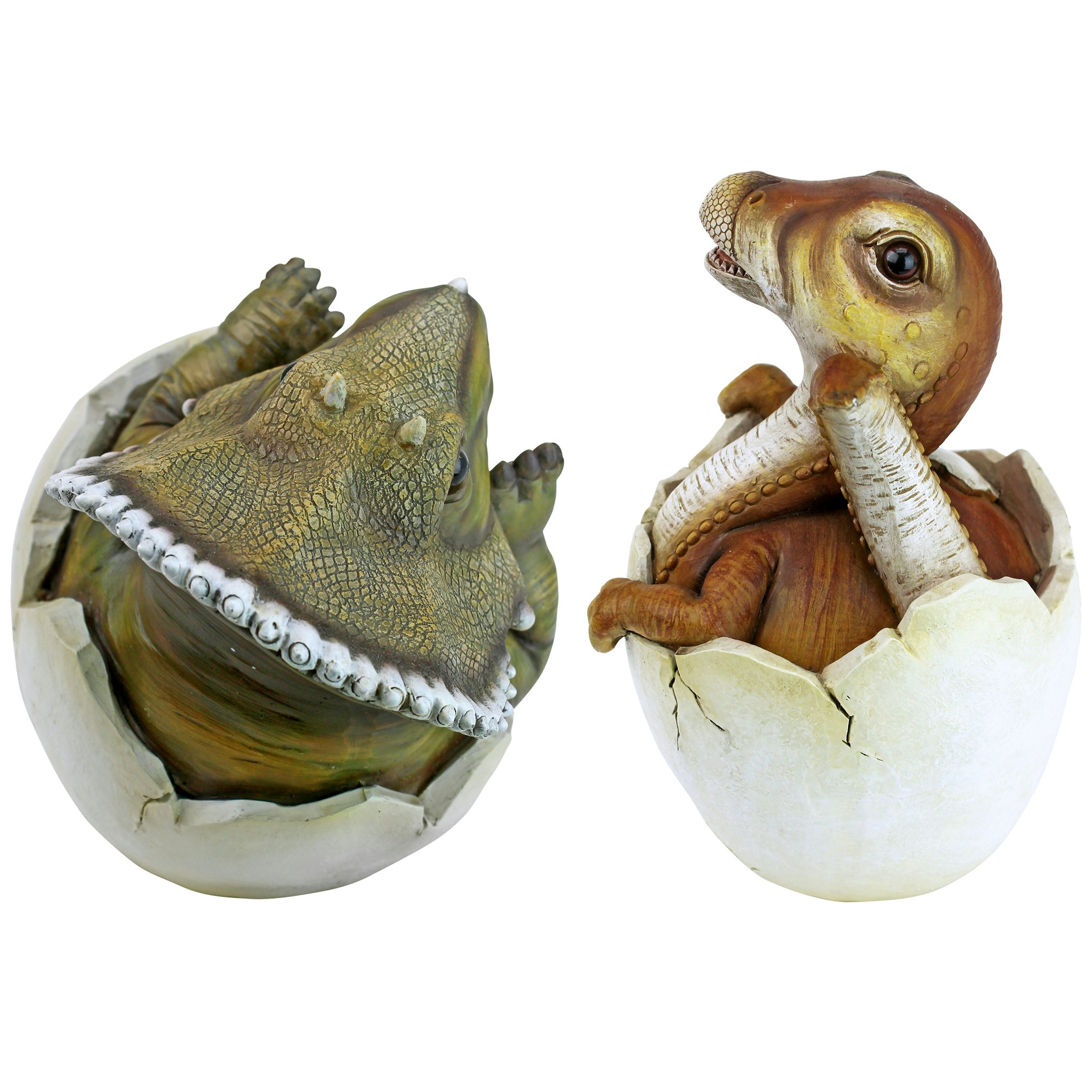 Toscano - Jurassic Dinosaur Egg Hatchling Garden Statues