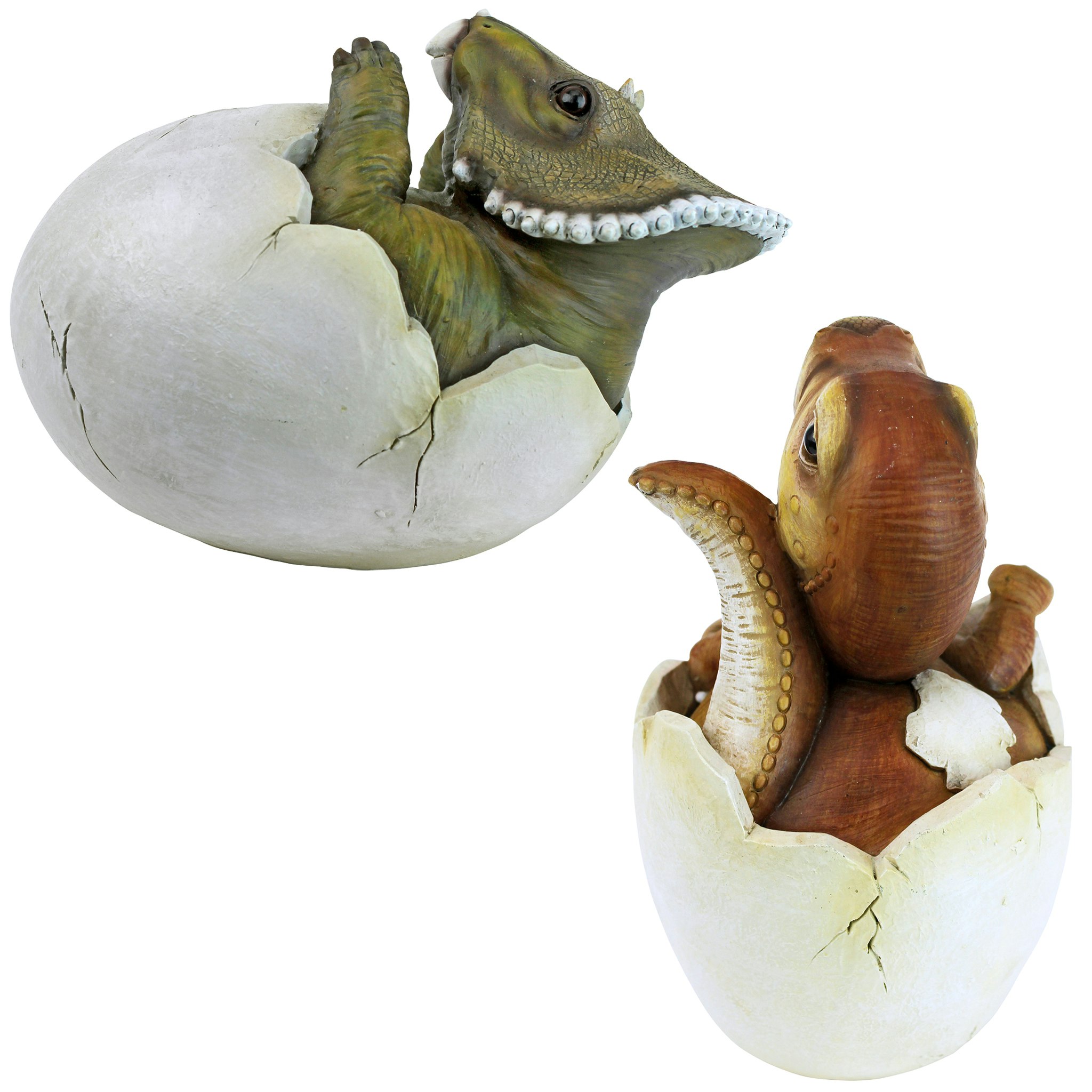 Toscano - Jurassic Dinosaur Egg Hatchling Garden Statues