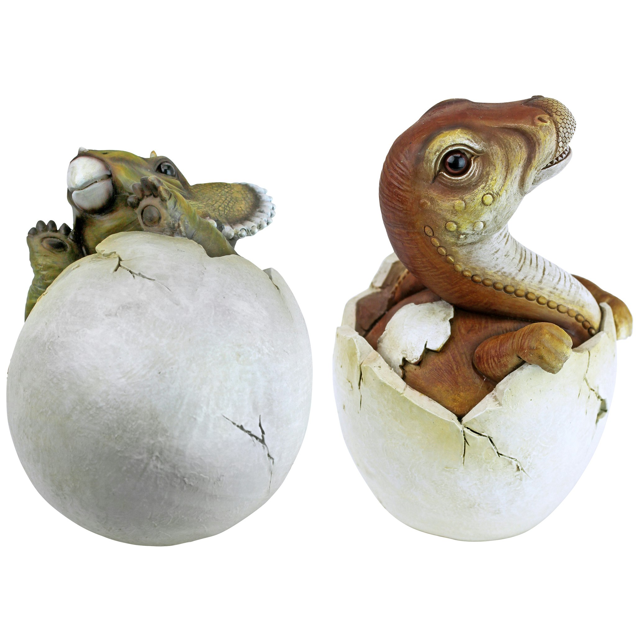 Toscano - Jurassic Dinosaur Egg Hatchling Garden Statues