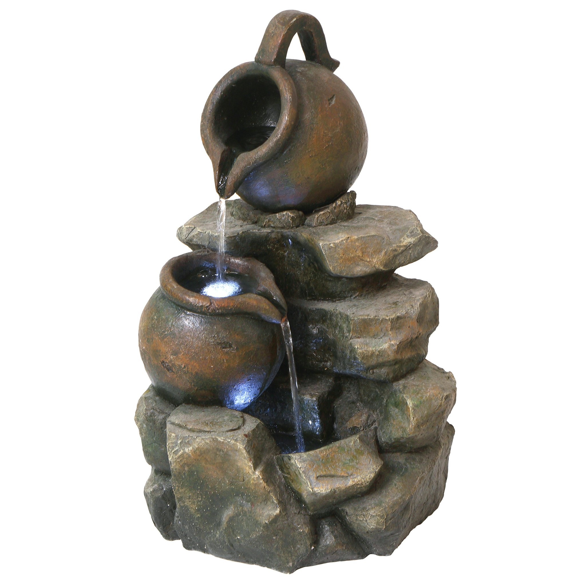 Toscano - LaTaverna Cascading Urns Illuminated Garden Fountain