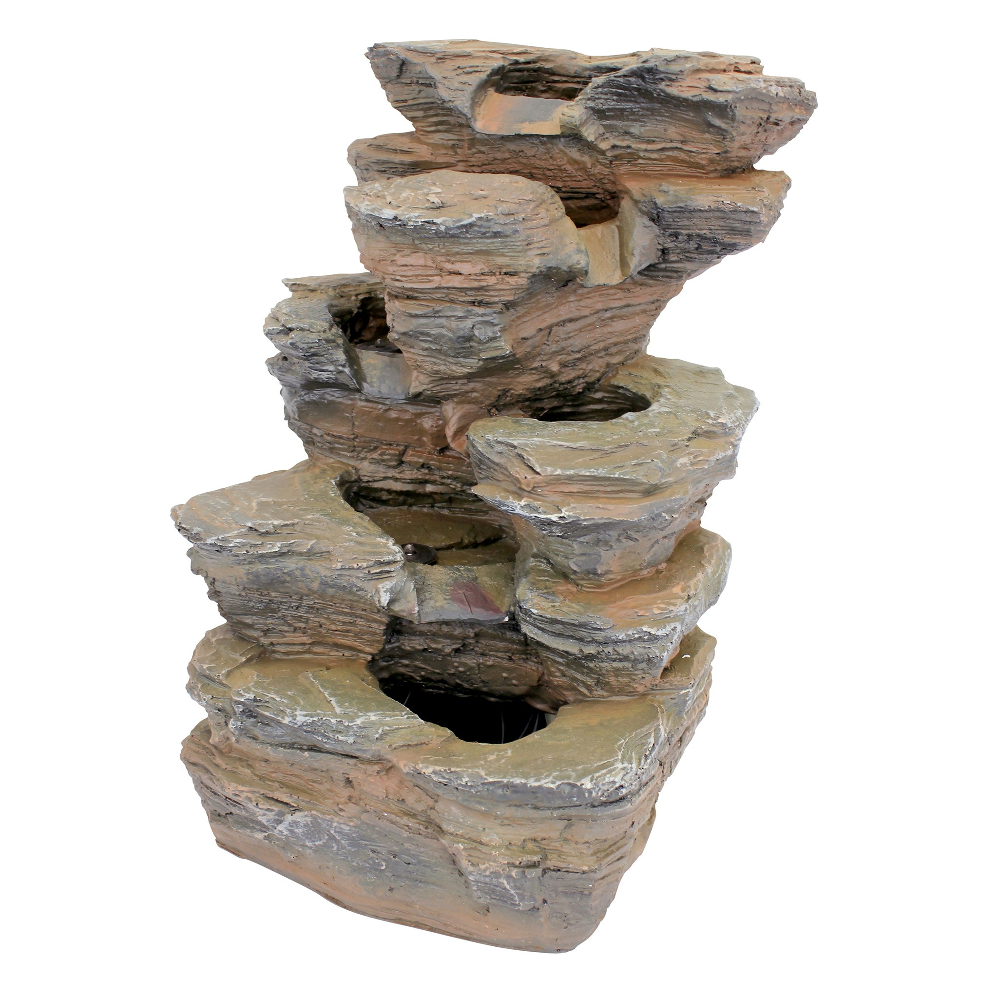 Toscano - Devil Thumb Falls Illuminated Garden Fountain