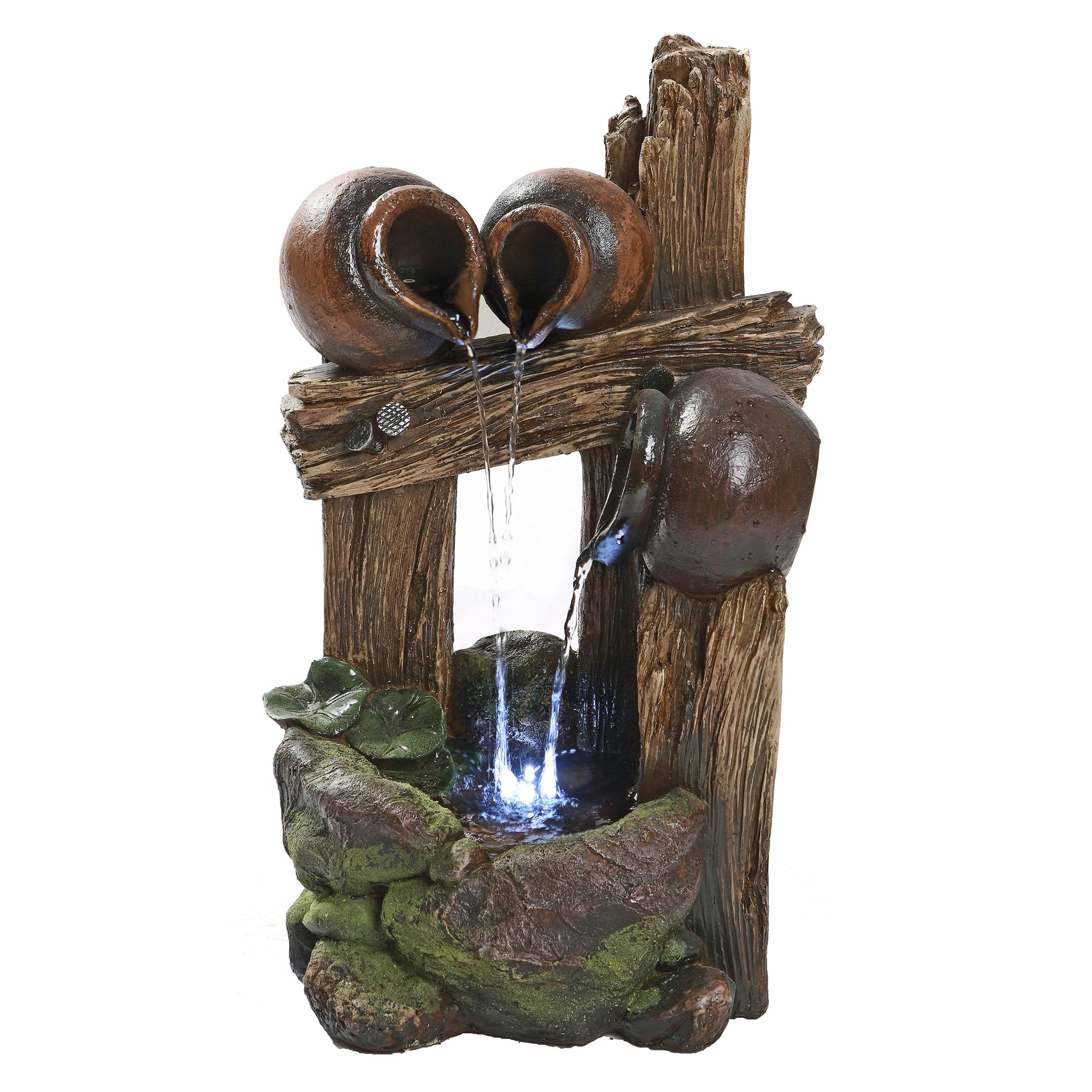 Toscano - The Cascading Urns of Ravello Illuminated Garden Fountain