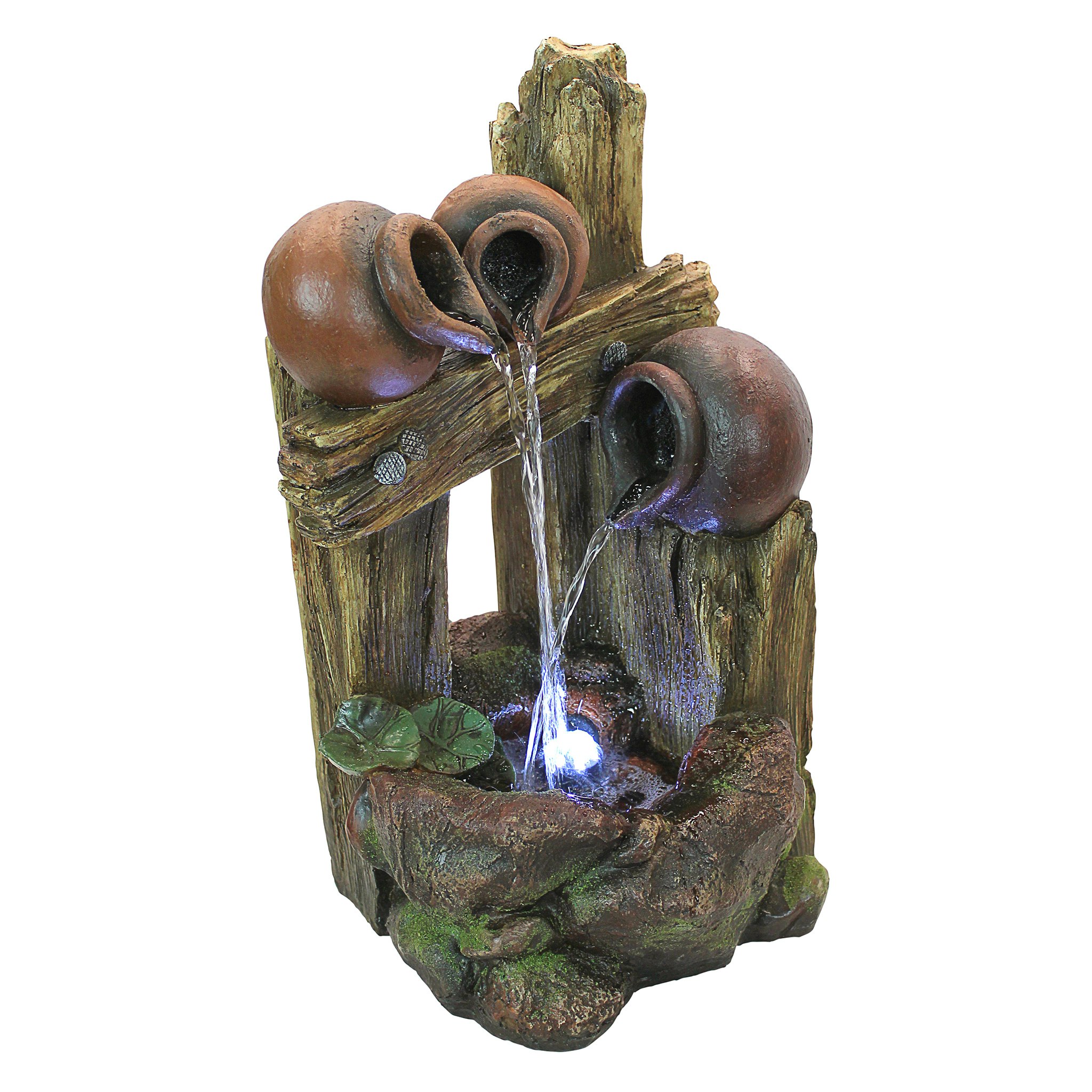 Toscano - The Cascading Urns of Ravello Illuminated Garden Fountain