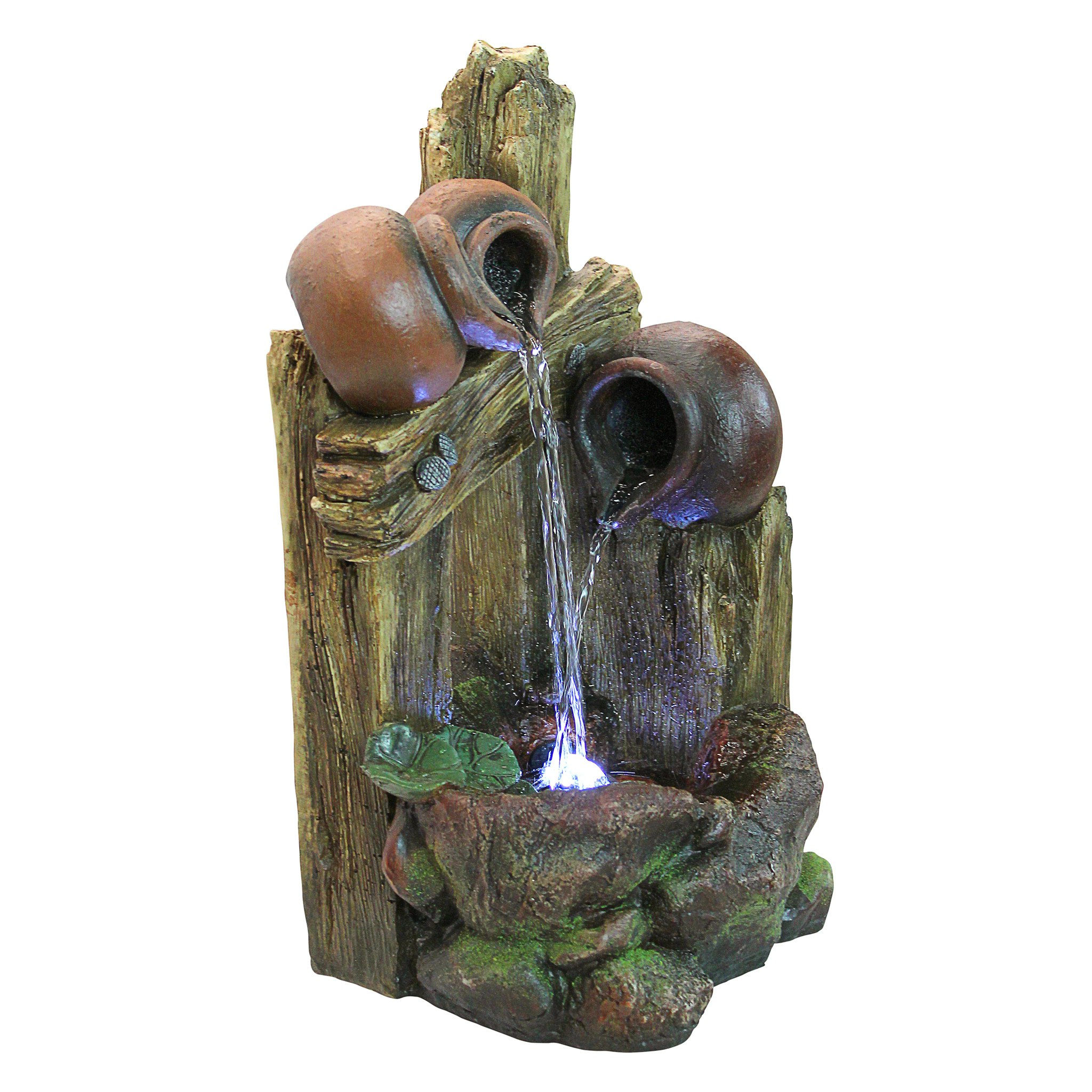 Toscano - The Cascading Urns of Ravello Illuminated Garden Fountain