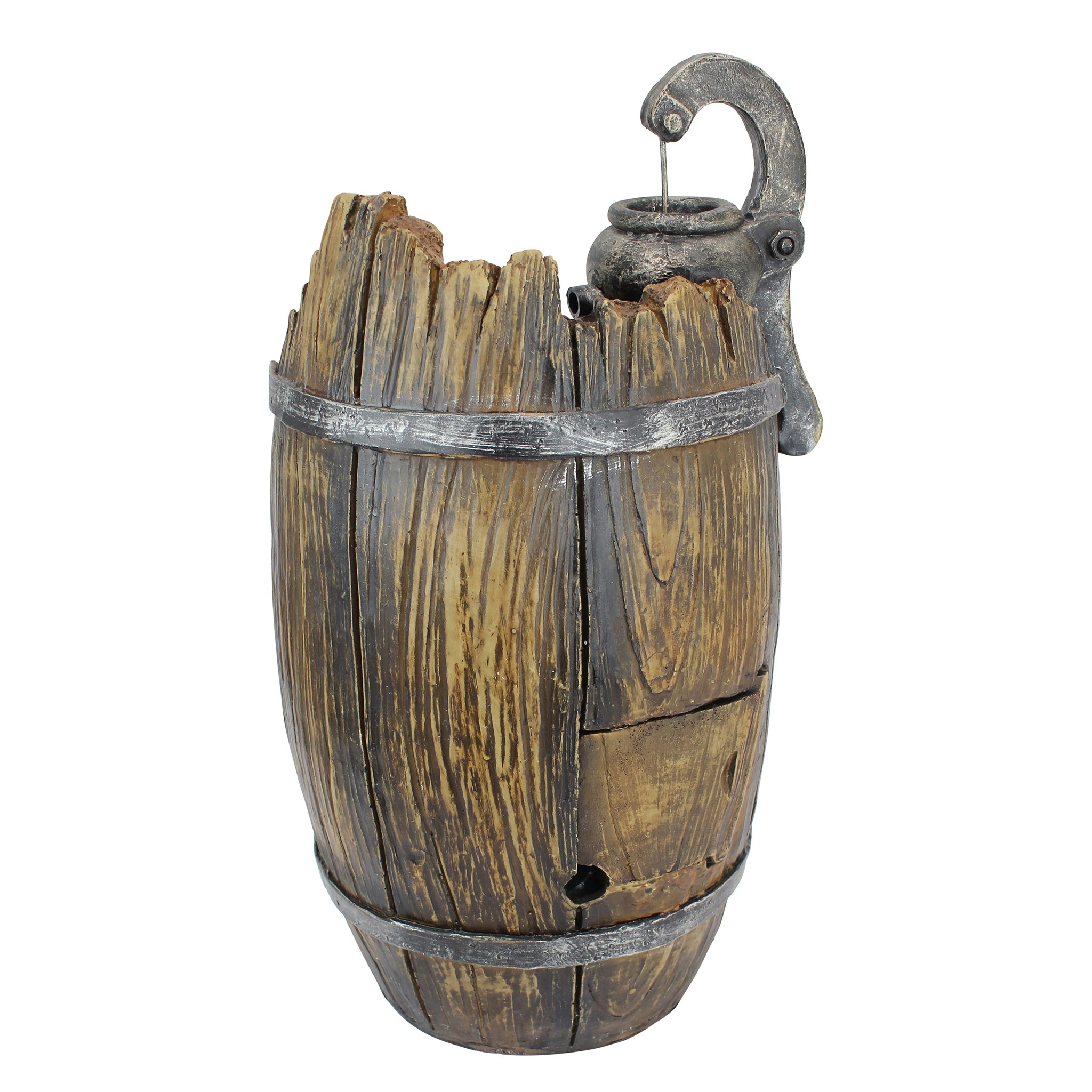 Toscano - Farm Cistern Barrel Illuminated Garden Fountain