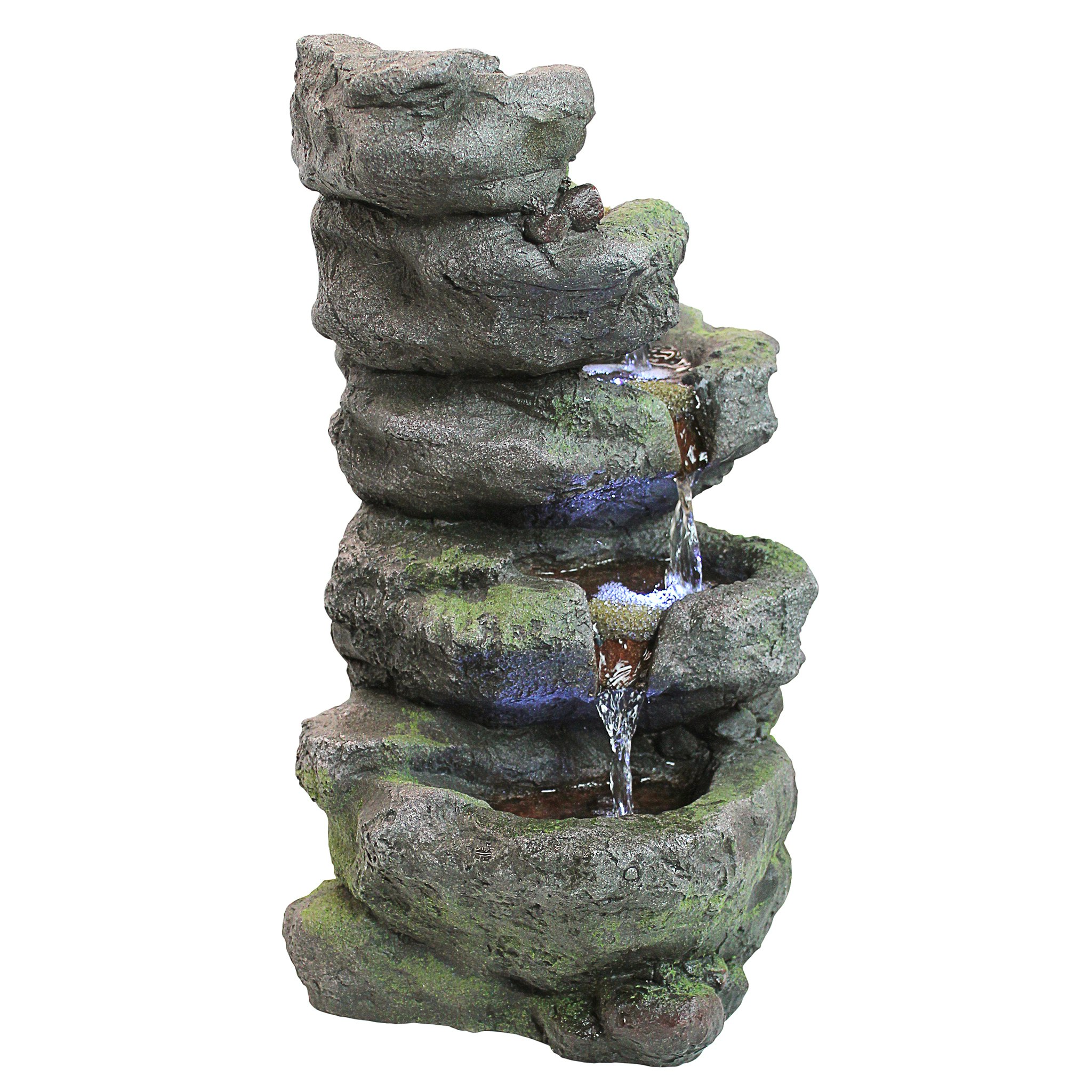 Toscano - Breakneck Falls Illuminated Garden Fountain