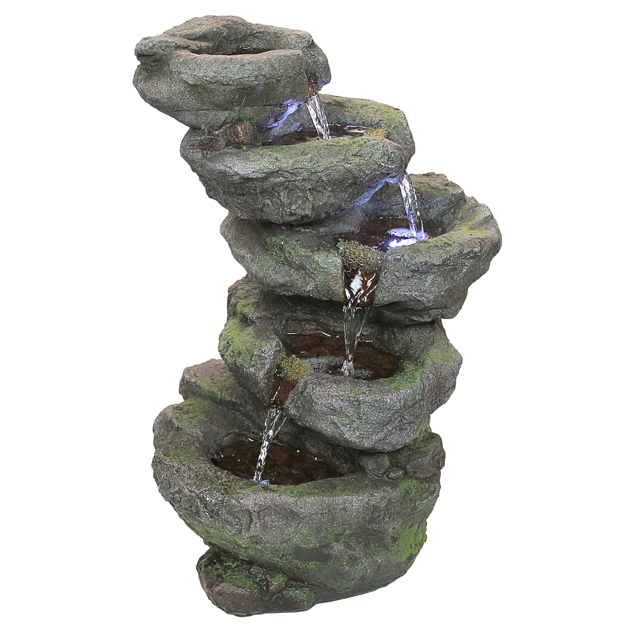 Toscano - Breakneck Falls Illuminated Garden Fountain