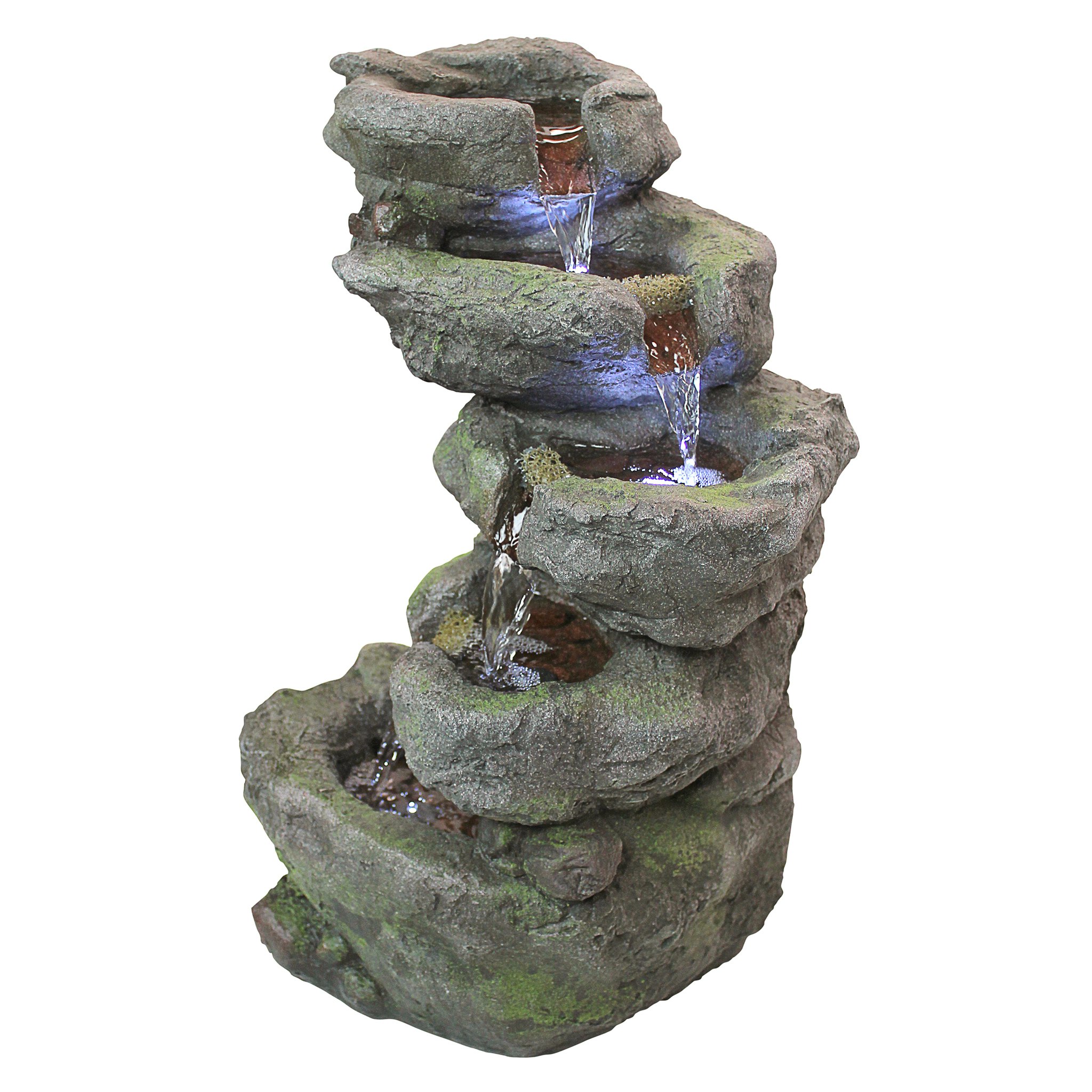 Toscano - Breakneck Falls Illuminated Garden Fountain