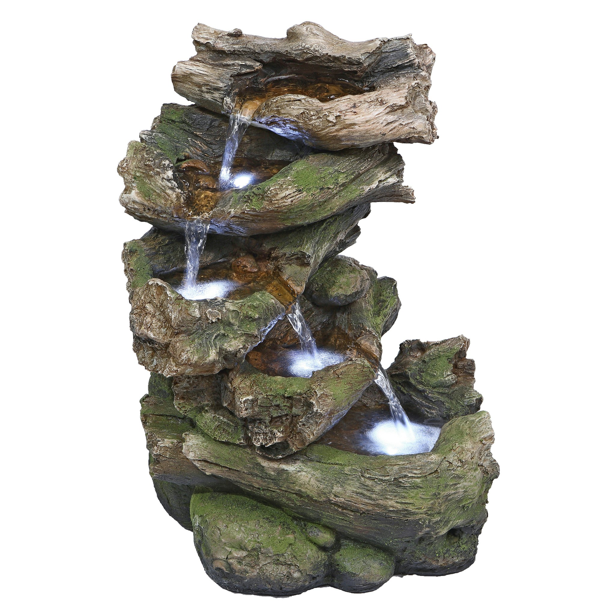 Toscano - Mesquite Falls Illuminated Garden Fountain