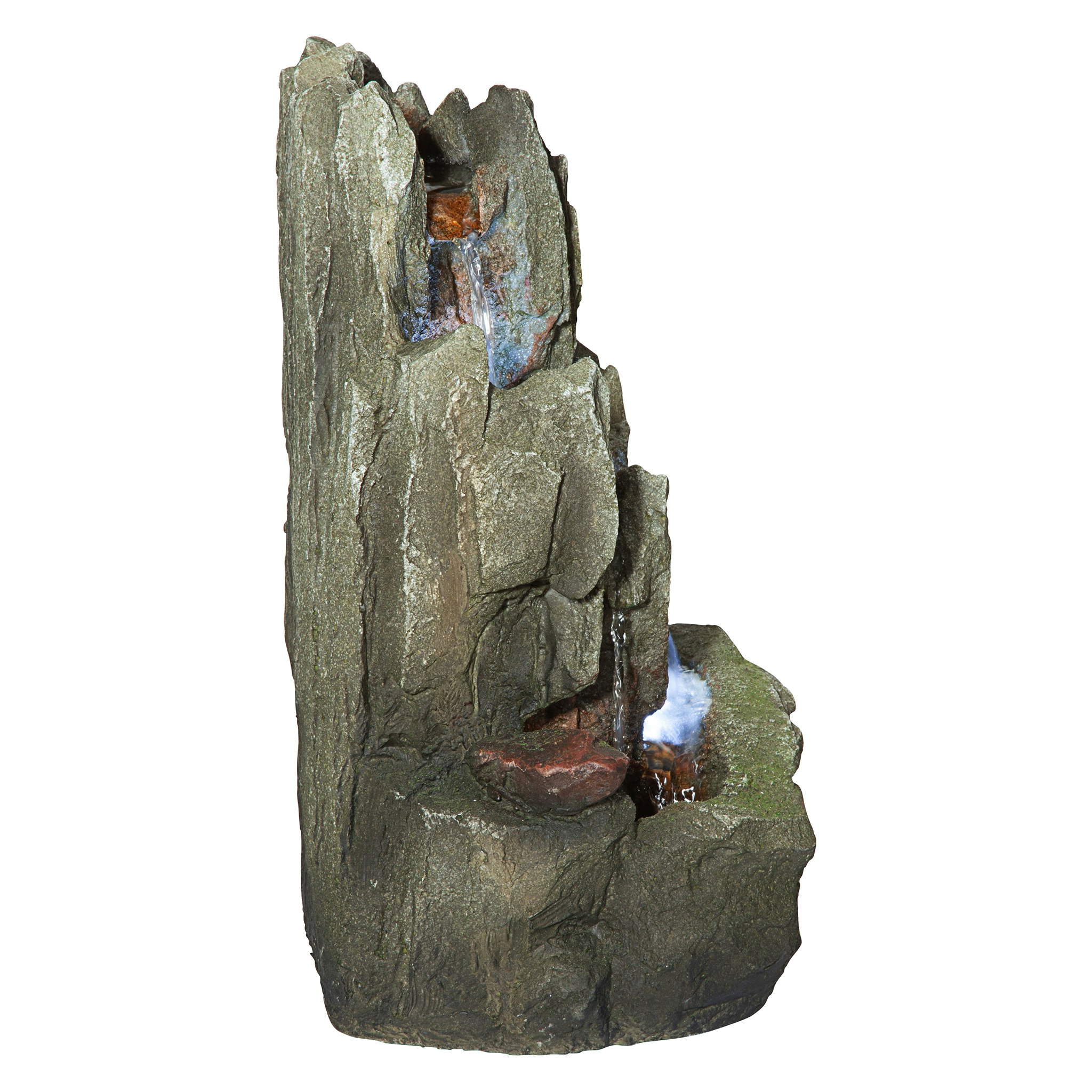 Toscano - Lost Falls Cascading Waterfall Illuminated Tabletop Fountain