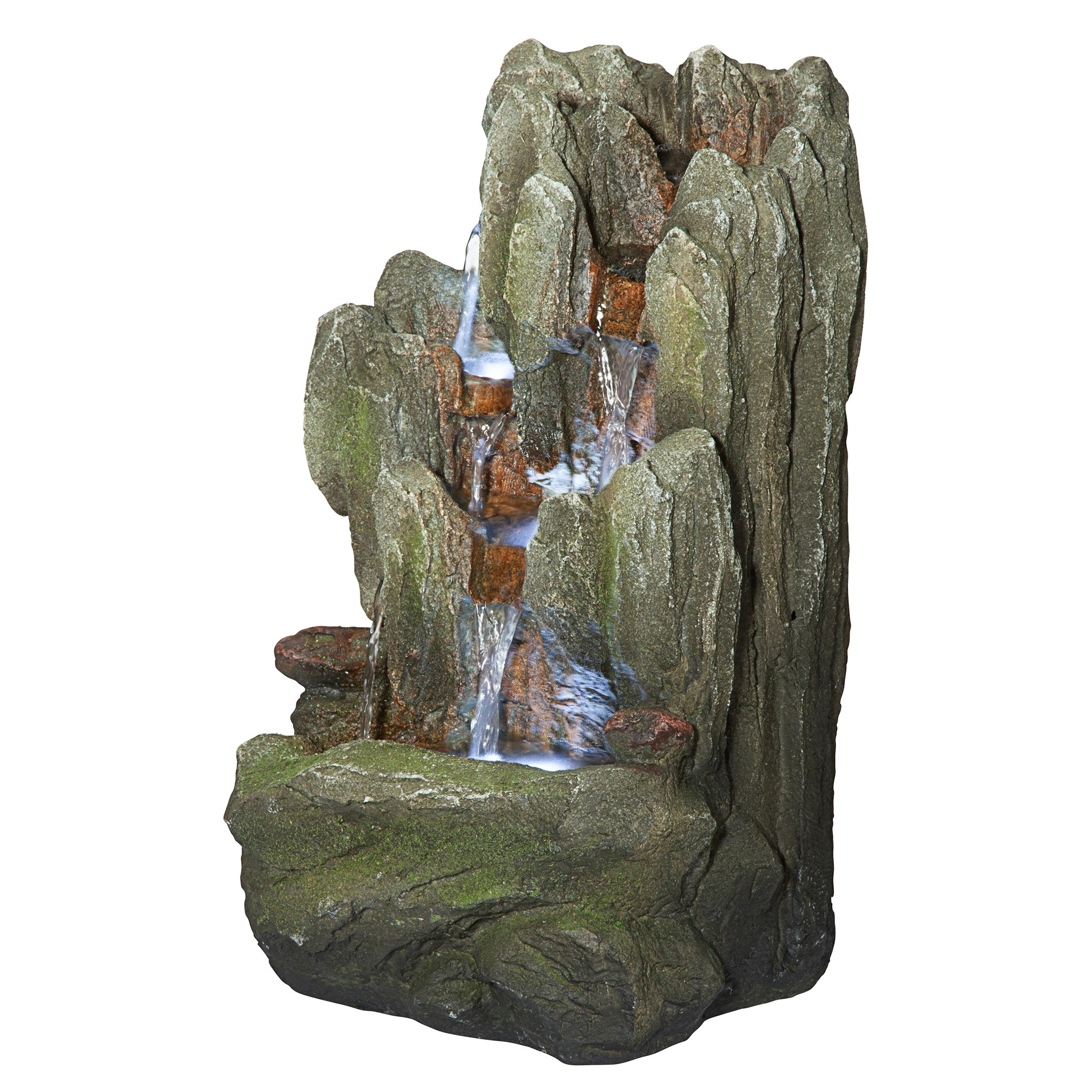 Toscano - Lost Falls Cascading Waterfall Illuminated Tabletop Fountain