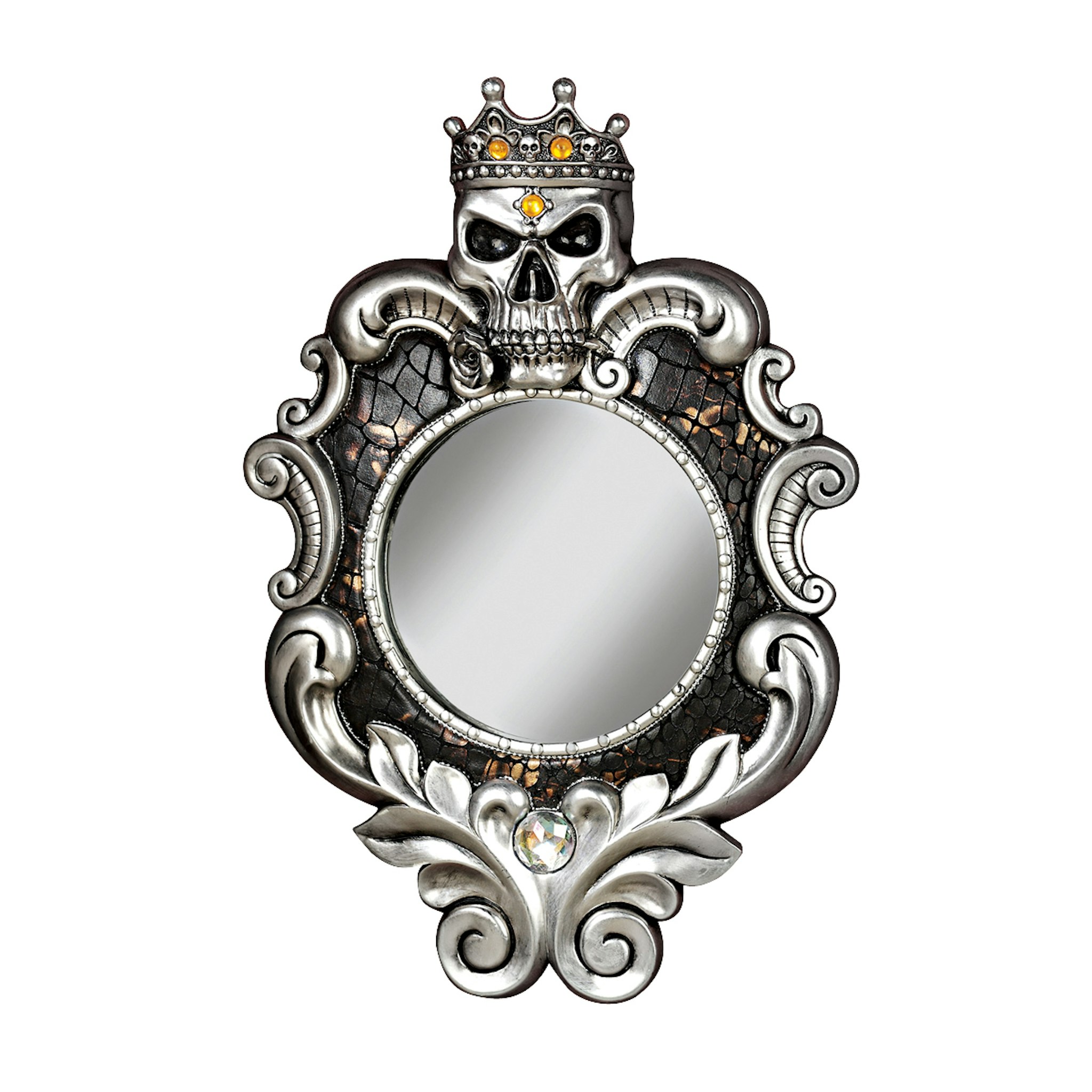 Toscano - The Fairest One of All Skull Sculptural Wall Mirror