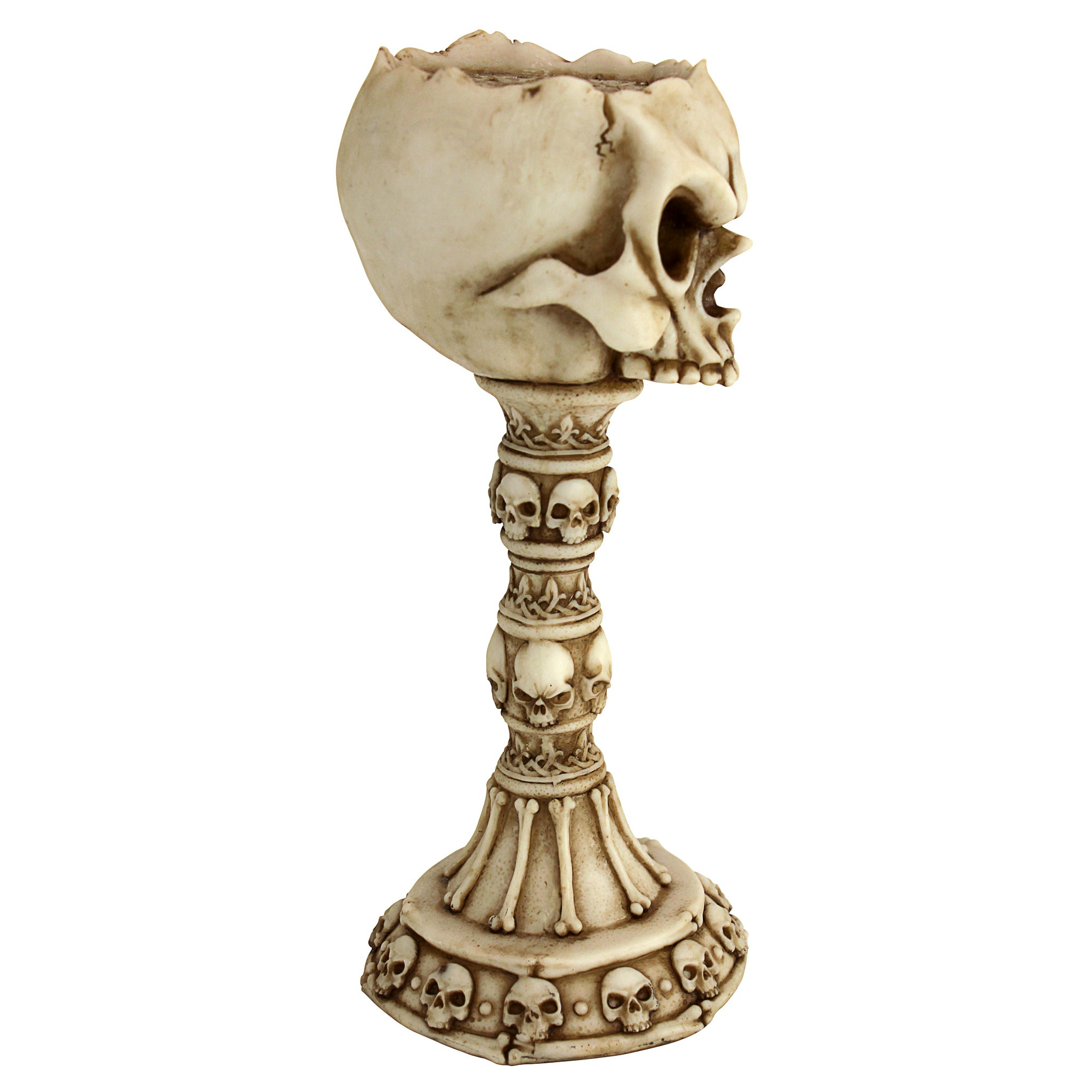 Toscano - Skullduggery Skull and Bones Sculptural Candlestick