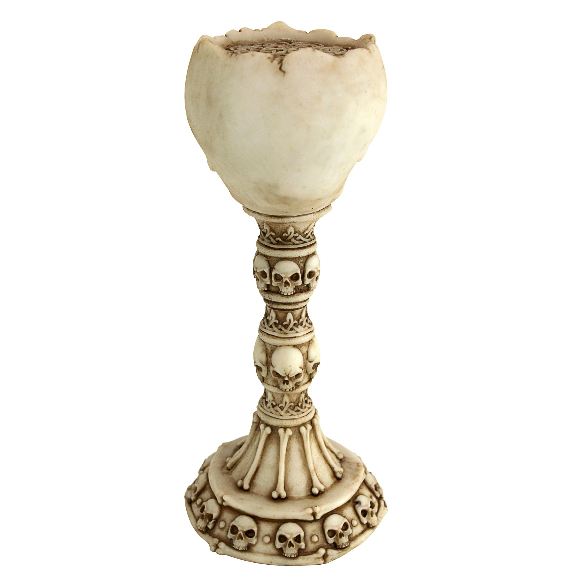 Toscano - Skullduggery Skull and Bones Sculptural Candlestick