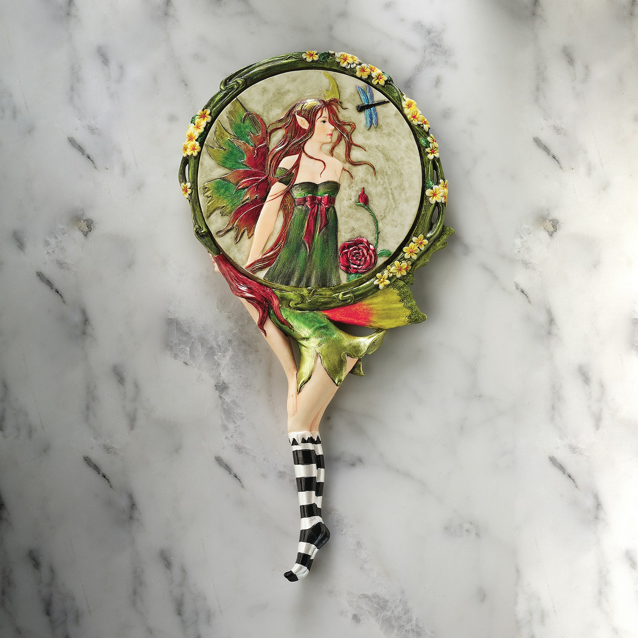 Toscano - Lochloy House Fairy Looking Glass Hand Mirror in Designer Resin