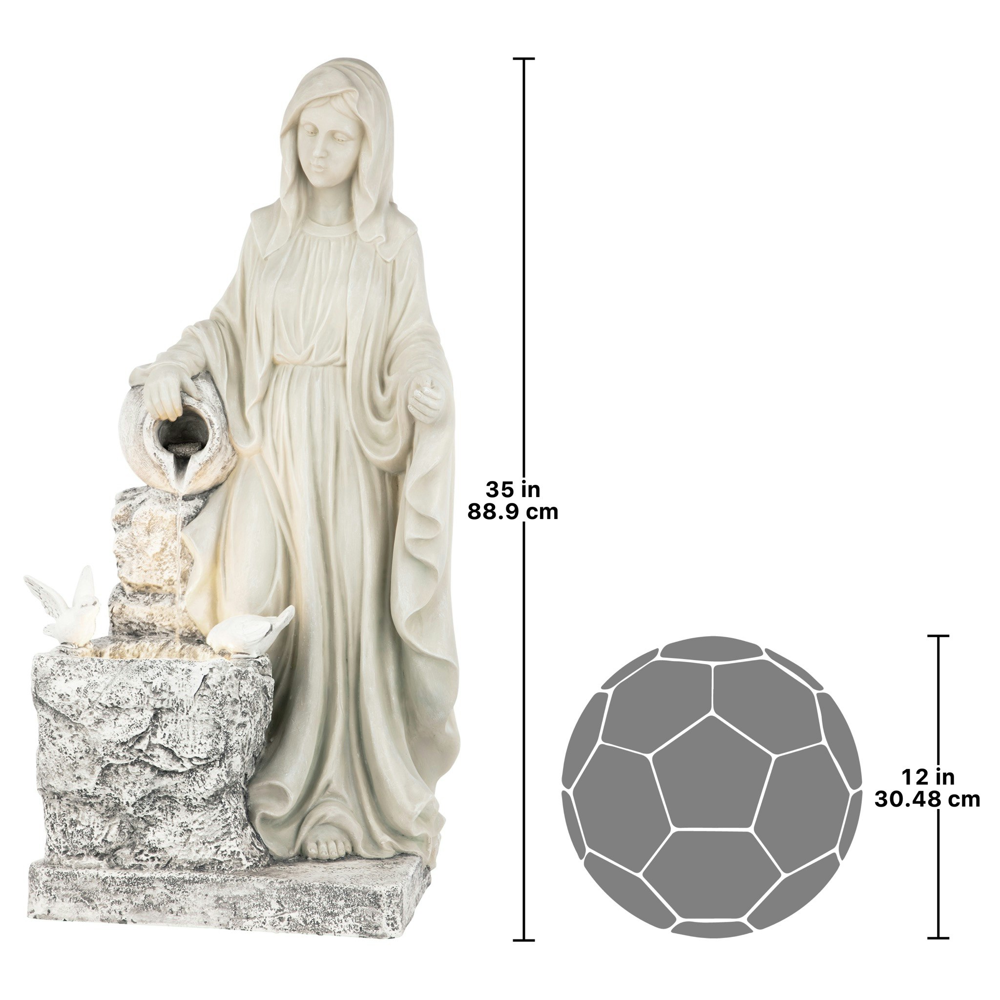 Toscano - The Virgin of Lourdes Healing Waters Sculptural Fountain