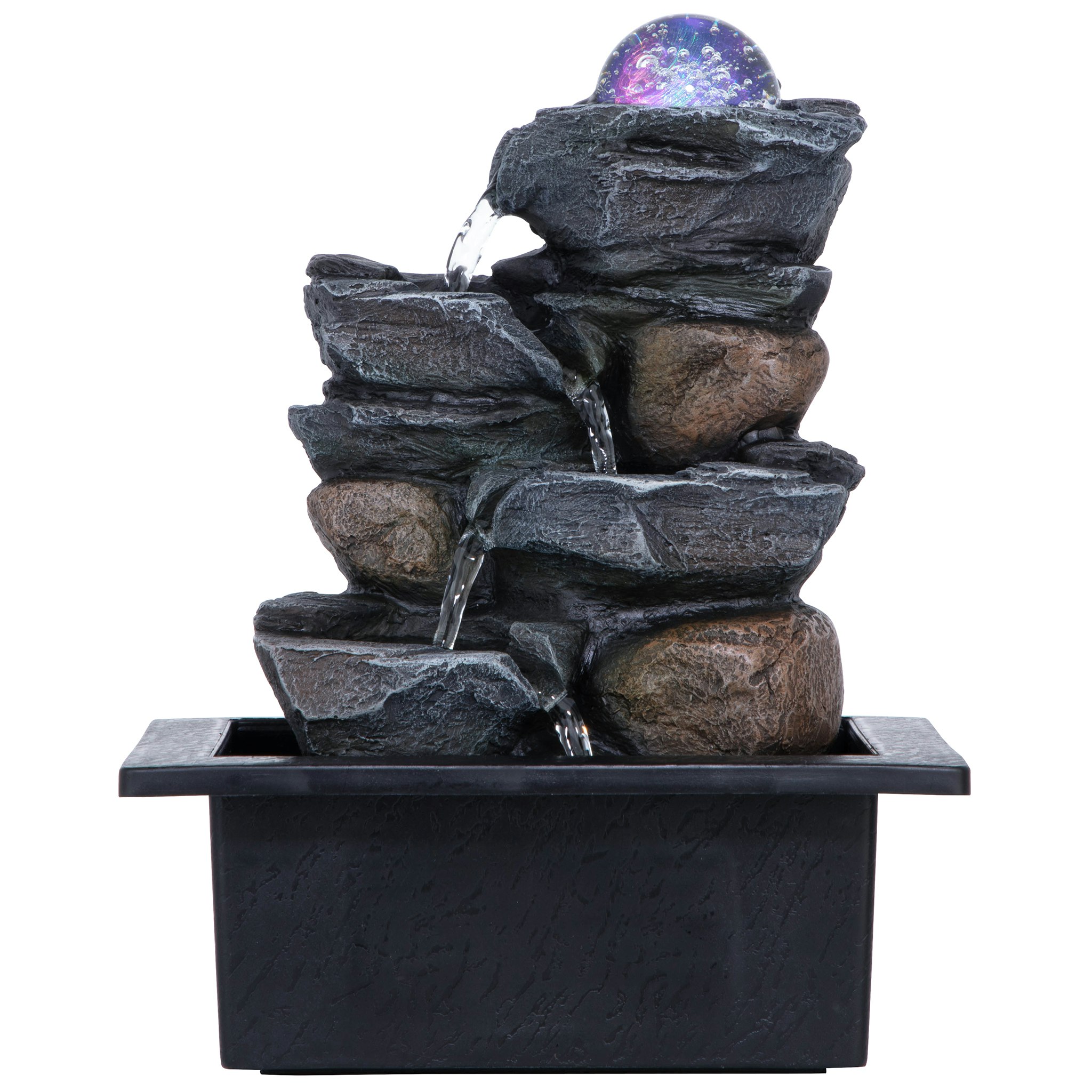 Toscano - Spinning Orb Calming Tabletop Waterfall Fountain