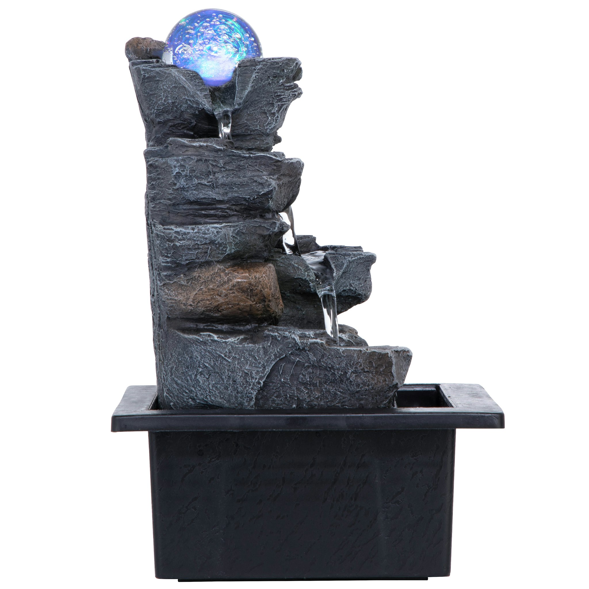 Toscano - Spinning Orb Calming Tabletop Waterfall Fountain