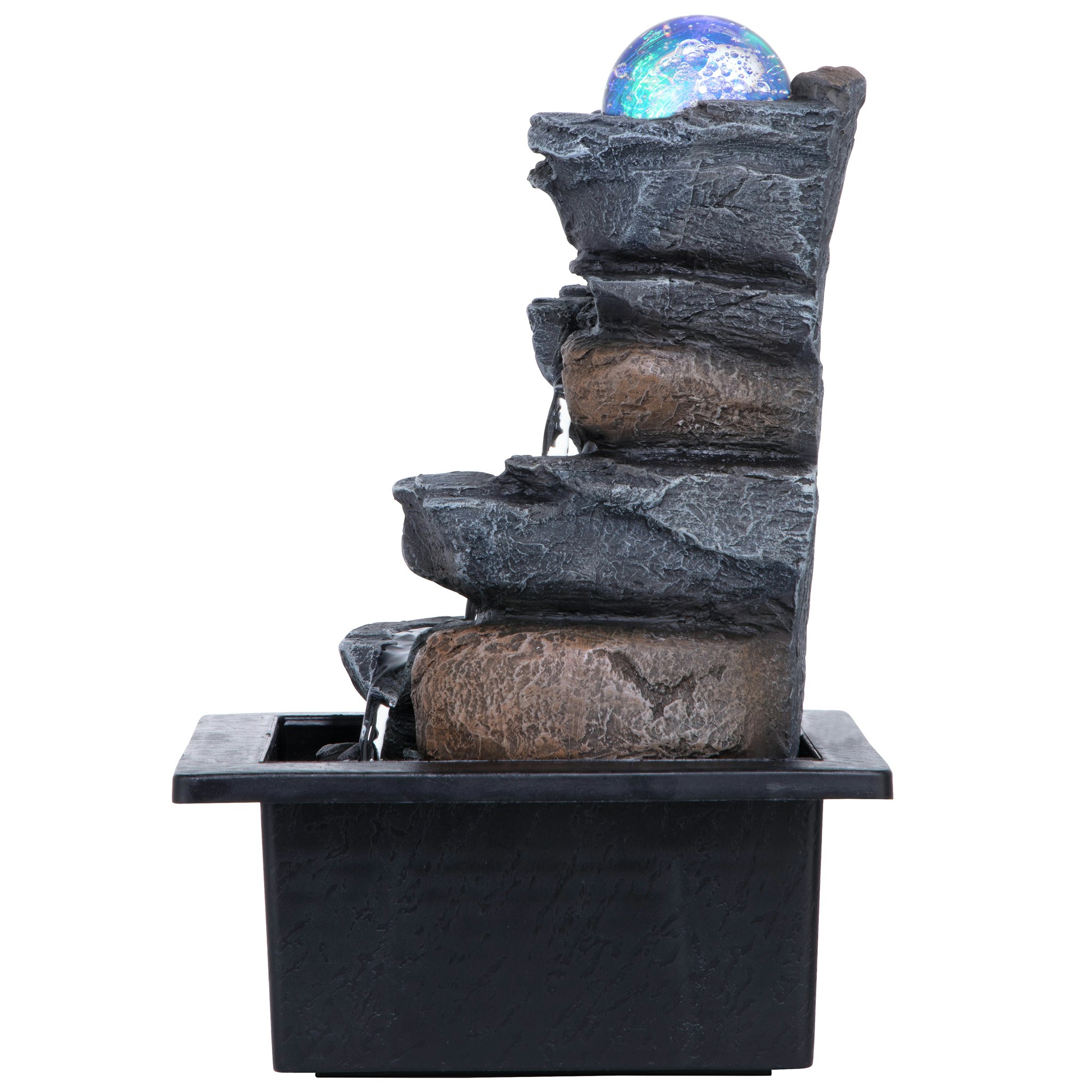 Toscano - Spinning Orb Calming Tabletop Waterfall Fountain