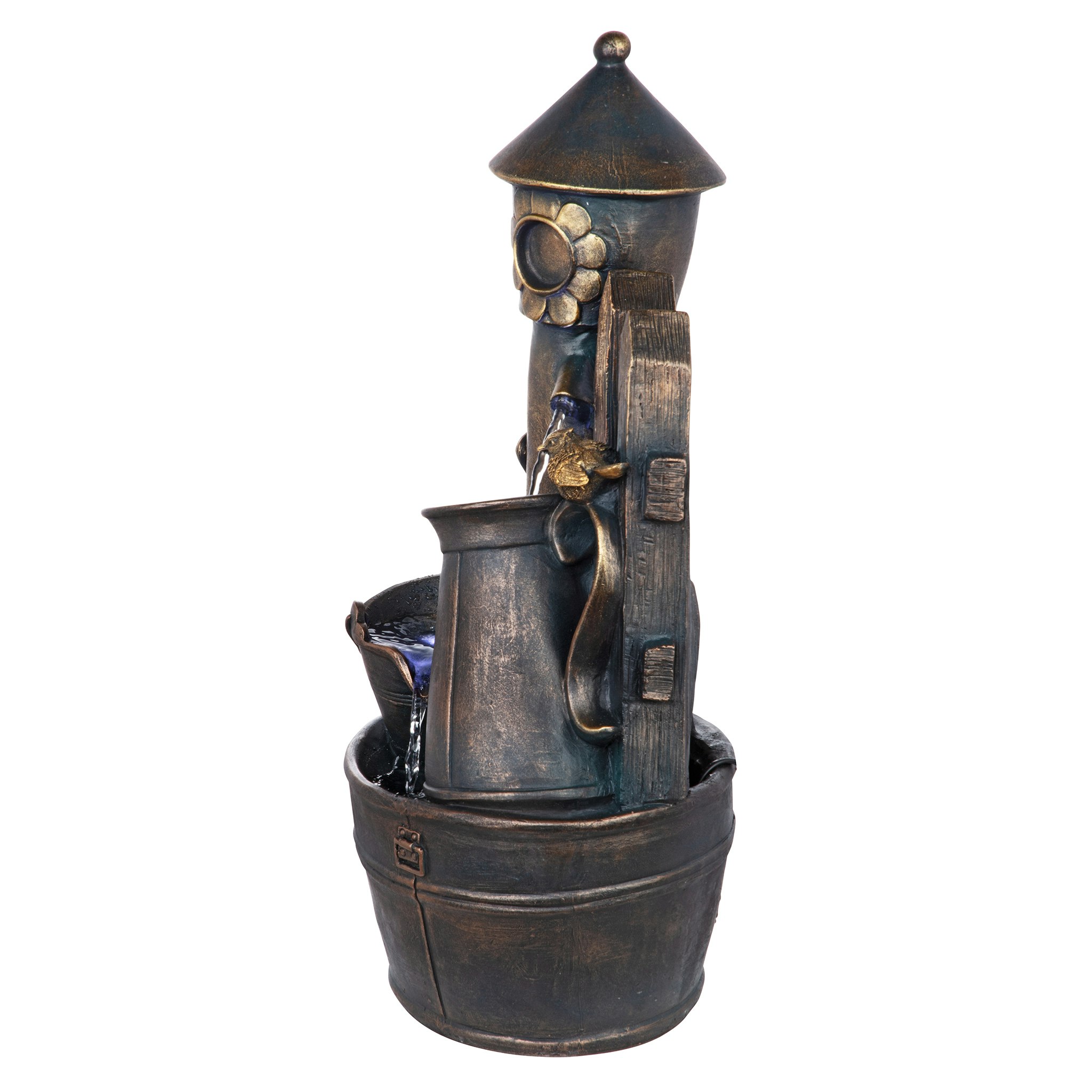 Toscano - Backyard Buckets of Fun Cascading Waterfall Garden Fountain