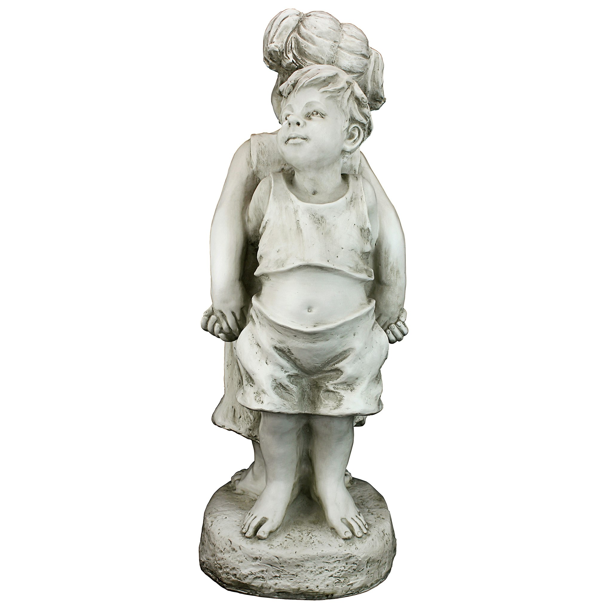 Toscano - Back to Back Brother and Sister Garden Children Statue