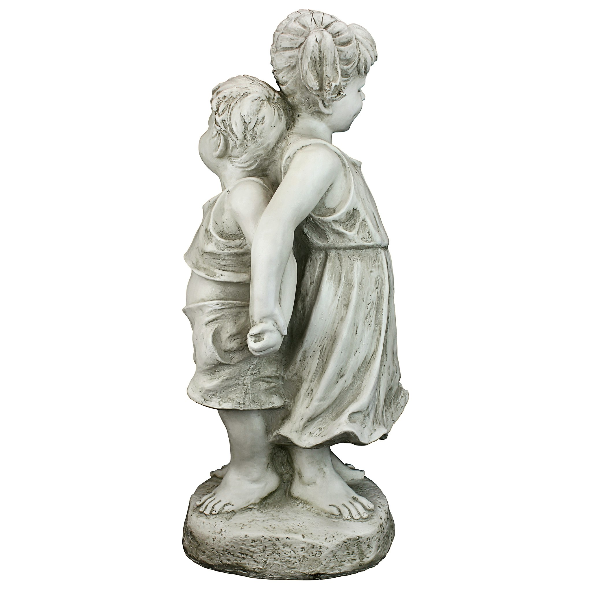 Toscano - Back to Back Brother and Sister Garden Children Statue