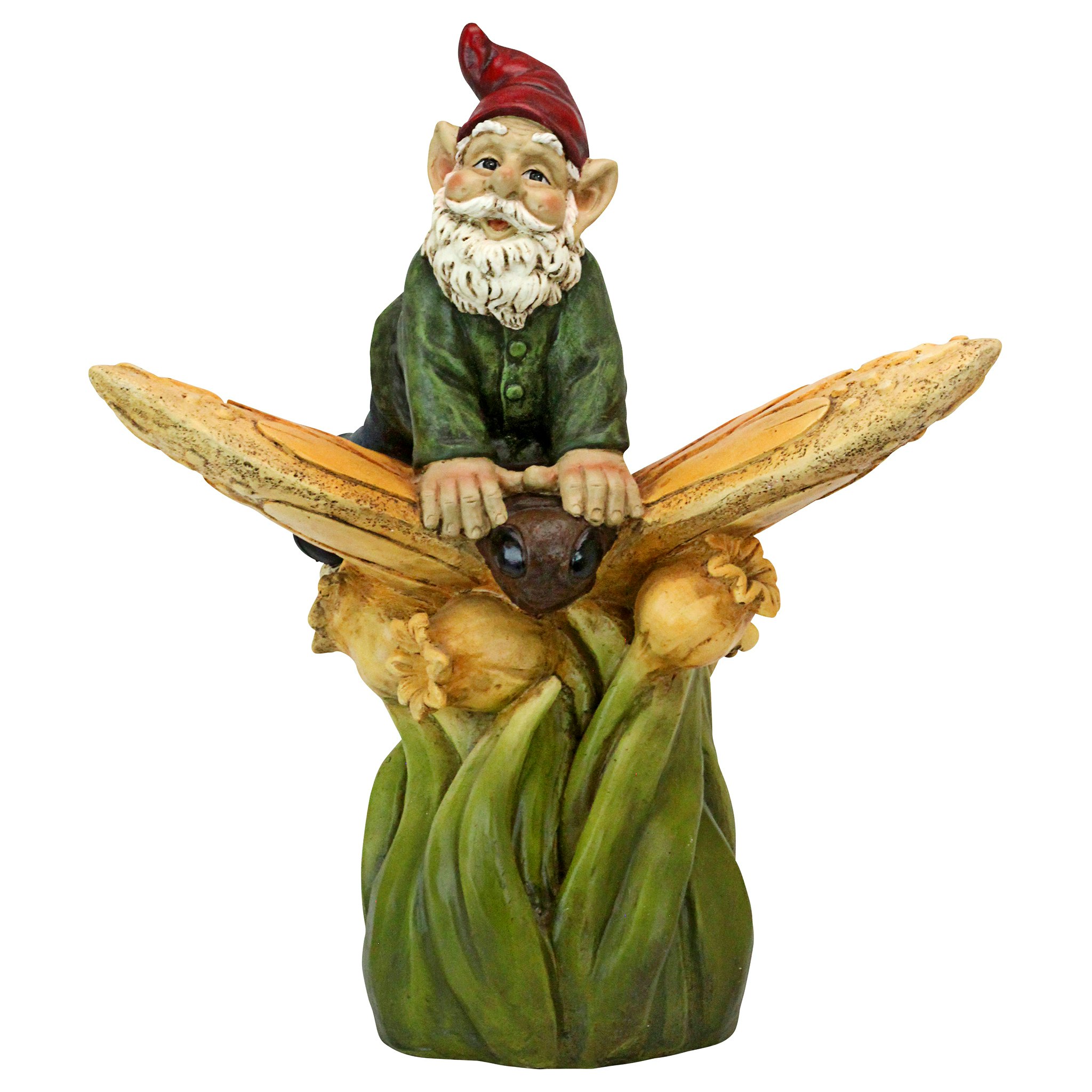 Toscano - On a Butterfly Back Garden Gnome Statue