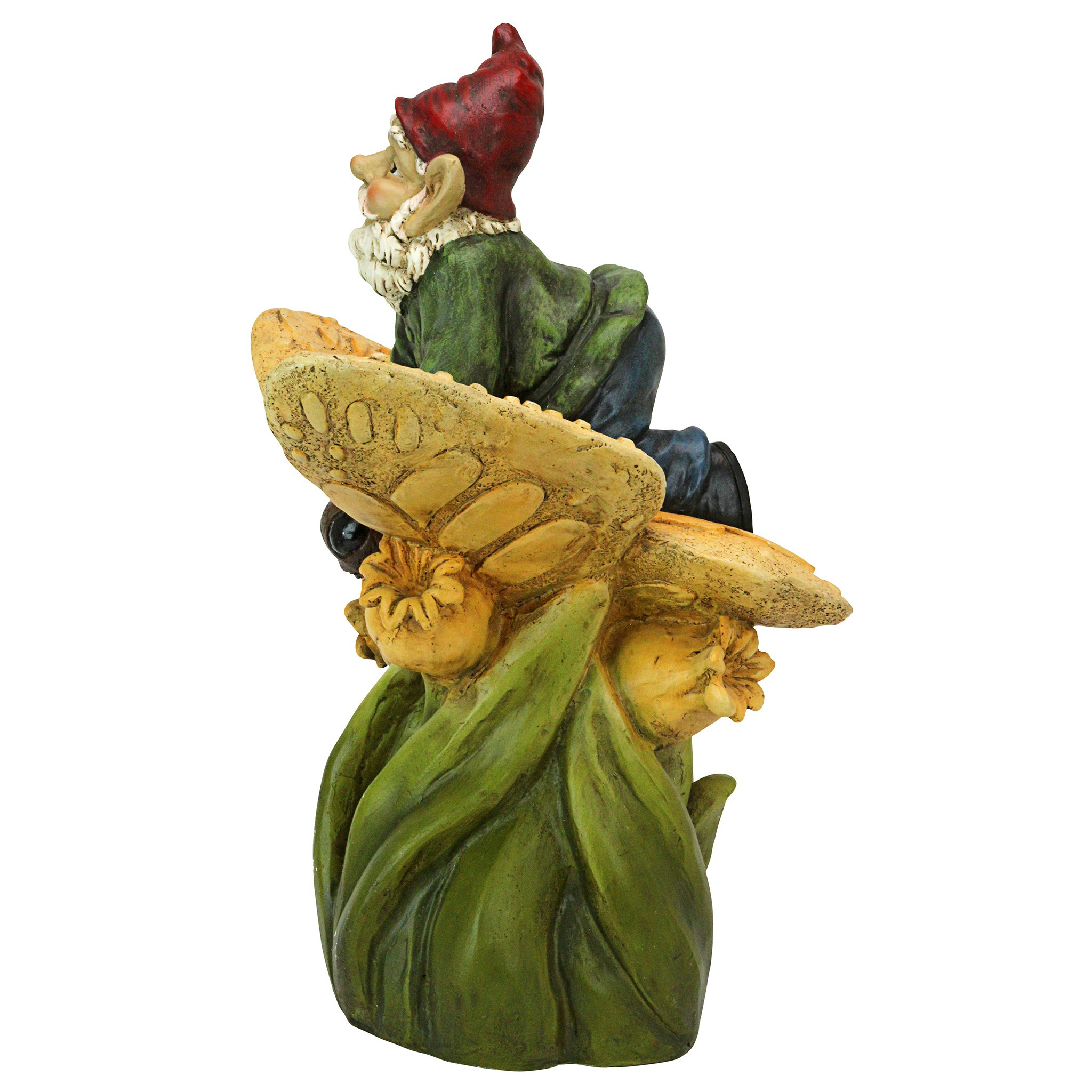 Toscano - On a Butterfly Back Garden Gnome Statue