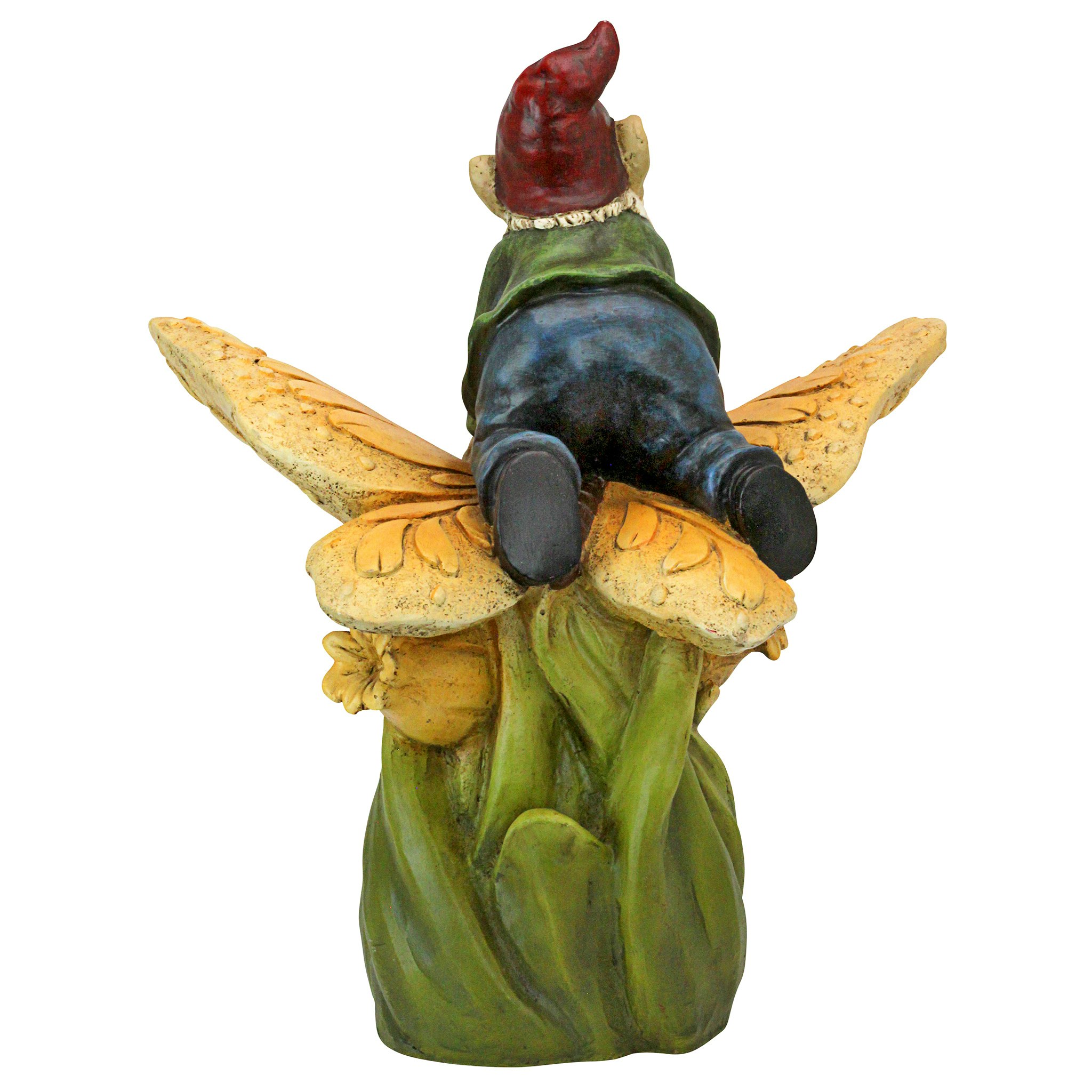 Toscano - On a Butterfly Back Garden Gnome Statue