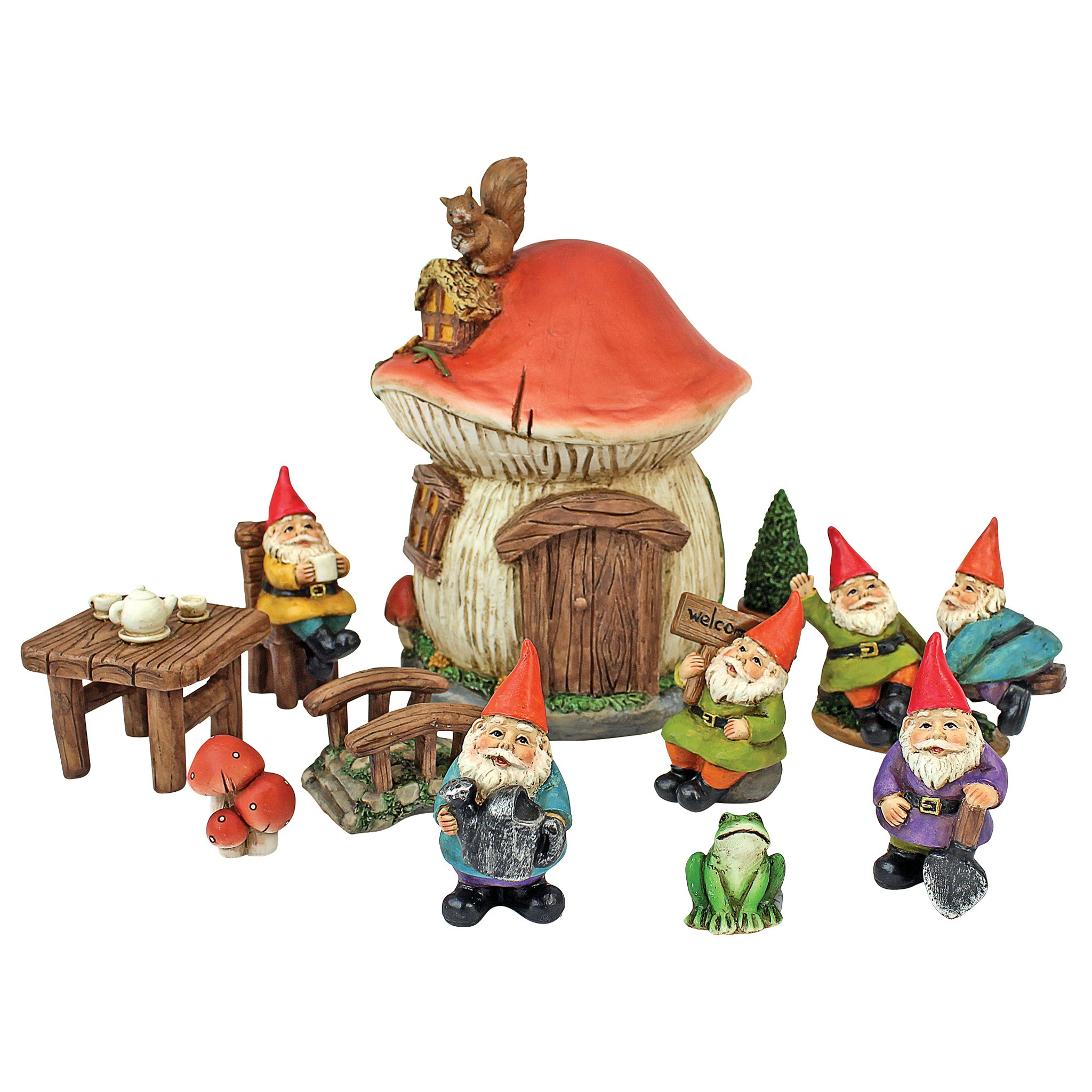 Toscano - Tiny Forest Friends Gnome Garden Statue