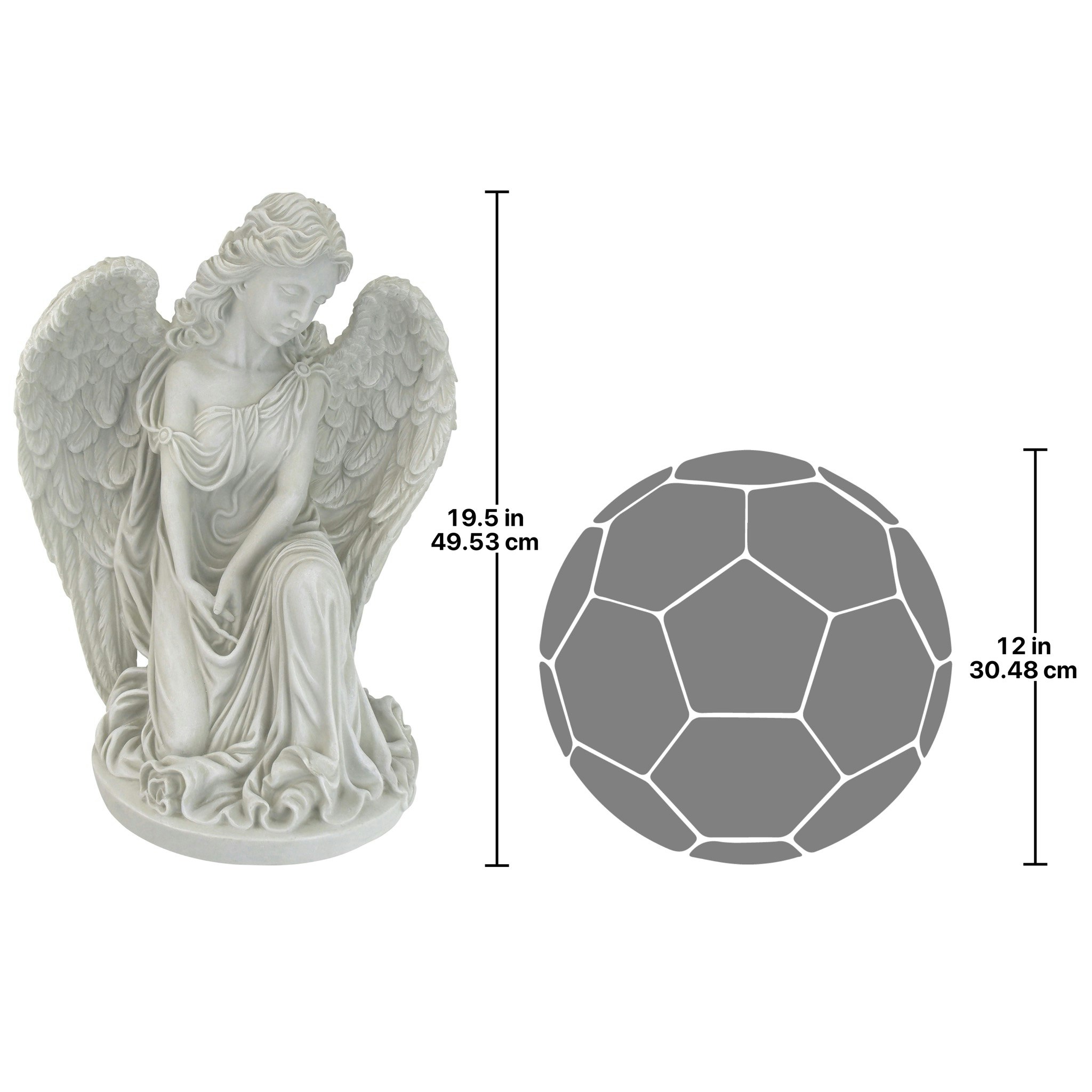 Toscano - Quiet Countenance Praying Angel Garden Statue