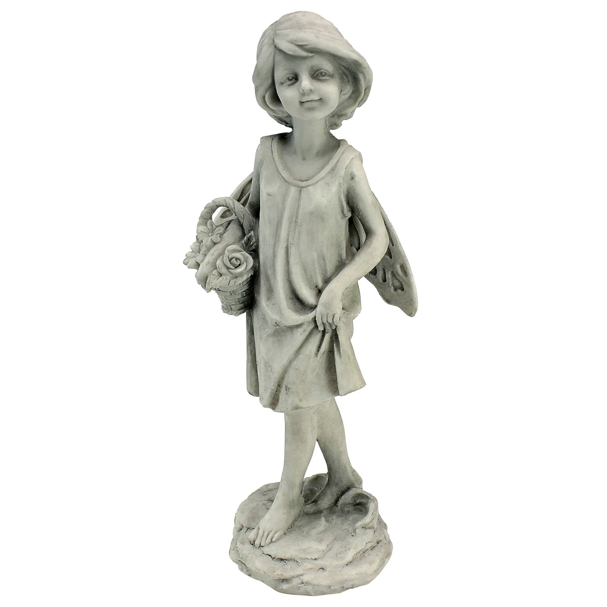 Toscano - Rose Garden Fairy with Basket Statue